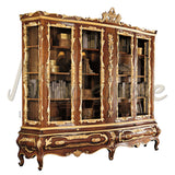 4 Doors Bookcase - Bookcase - Modenese Luxury Furniture & Lightings - ageless bookcase, ageless office bookcase, and handmade custom library, angelo cappellini bookcase collection, artisanal bookcase production, artisanal office bookcase, baroque furniture, baroque style, baroque style bookcase, baroque touch, baroque venetian style bookcase, baroque venetian style office bookcase, bespoke bookcase, bespoke office bookcase, best bookcase, best classic bookcase, best classic office bookcase, best luxury ital