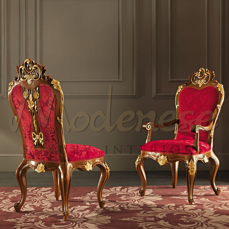 Crimson Baron Chair With Armrests - Harp Chair With Armrests - Modenese Luxury Furniture & Lightings - classic baroque furniture, classic european furniture, classic french furniture, classic style chair, high-end italian furniture, imperial furniture, louis xv furniture, luxury furniture Italy, luxury interior design, luxury Italian furniture, luxury italian furniture brand, luxury mansion interior decor, modenese luxury interiors, neo roccoco chair, opulent villa decoration, royal palace furniture, royal 