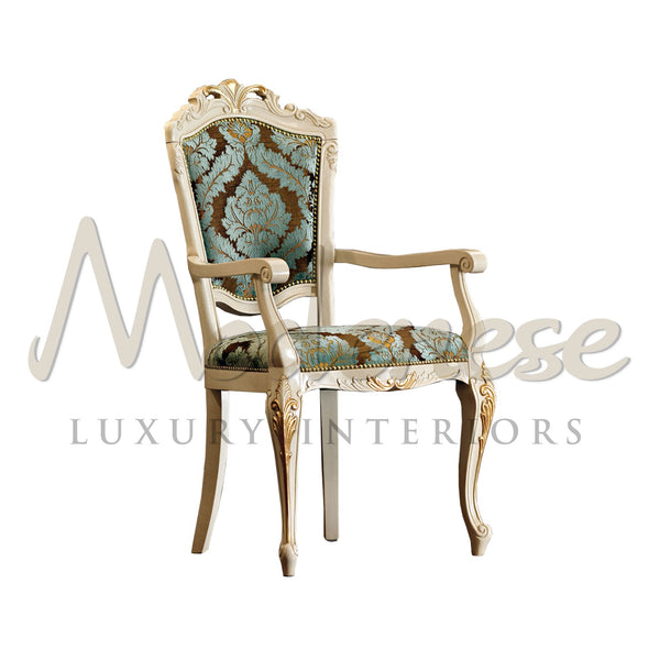 Baroque Carved Chair With Armrests - Chair With Armrests - Modenese Luxury Furniture & Lightings - classic baroque furniture, classic european furniture, classic french furniture, classic style chair, high-end italian furniture, imperial furniture, louis xv furniture, luxury furniture Italy, luxury interior design, luxury Italian furniture, luxury italian furniture brand, luxury mansion interior decor, modenese luxury interiors, neo roccoco chair, opulent villa decoration, royal palace furniture, royal pala