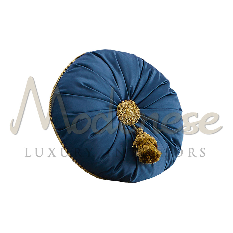 Round Exclusive Designer Pillow - Pillow - Modenese Luxury Furniture & Lightings - asnaghi luxury pillow collection, bespoke pillow, best italian quality pillow, best quality furniture, carved pillow structure, classic luxury pillow, classic upholstered pillow, classical pillow, comfort classic pillow, custom-made royal pillow, decorative pillow, elegant classy pillow, elegant pillow ideas, empire classic pillow, empire style pillow, exclusive pillow design, expensive pillow, french furniture pillow reprodu