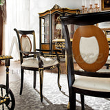 Luna Rococo Chair With Armrests - Chair With Armrests - Modenese Luxury Furniture & Lightings - classic baroque furniture, classic european furniture, classic french furniture, classic style chair, high-end italian furniture, imperial furniture, louis xvi furniture, luxury furniture Italy, luxury interior design, luxury Italian furniture, luxury italian furniture brand, luxury mansion interior decor, modenese luxury interiors, neo roccoco chair, opulent villa decoration, royal palace furniture, royal palace