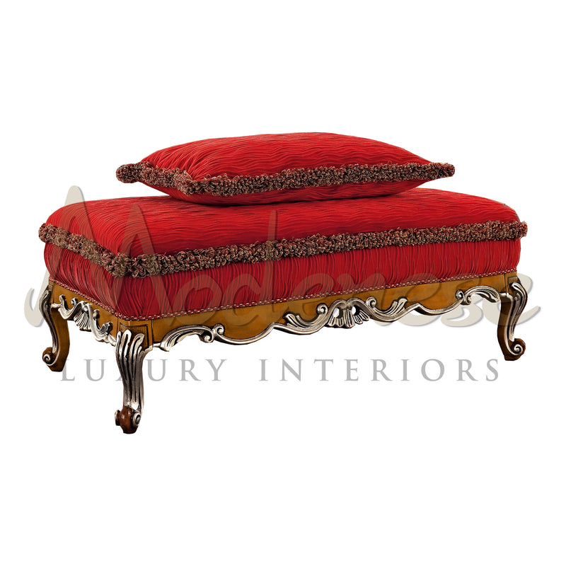 Bed Bench - Bed Bench - Modenese Luxury Furniture & Lightings - asnaghi luxury pouffe collection, baroque style, bella vita furniture, bespoke bench, bespoke furniture, bespoke items, bespoke pouffe, best italian quality pouffes, best quality bench, best quality furniture, carved pouffes structure, classic luxury pouffe, classic upholstered pouffes, classical pouffe, comfort classic pouffe, custom-made bench, custom-made royal bench, custom-made royal furniture, custom-made supreme bench, customization, cus