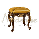 Luxury Classic Pouf - Pouf - Modenese Luxury Furniture & Lightings - asnaghi luxury pouffe collection, baroque embroidery, baroque pouffe, bella vista collection, bespoke pouffe, best italian quality pouffes, best ottoman quality, best quality embroidery, best quality furniture, best quality pouffe, best solid wood design, best solid wood quality, bold elegant pouffe, carved pouffes structure, classic collection, classic luxury pouffe, classic upholstered pouffes, classical pouffe, comfort classic pouffe, c