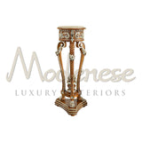 Vase Stand 
With Marble Top - Vase Stand - Modenese Luxury Furniture & Lightings - asnaghi classic vase stands, baroque handmade carved column vase stands, baroque traditional column vase stands, baroque venetian style column vase stands, bespoke exclusive design column vase stands, best italian luxury home accessories, best italian villa project accessories, chippendale column vase stand, column vase stands for royal projects, elegant bespoke column vase stands, elegant design column vase stands, french fu