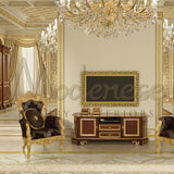 Royal Throne Armchair - Armchair - Modenese Luxury Furniture & Lightings - baroque furniture, classic baroque armchair, classic french furniture, classic style armchair, custom upholstery, french palace furniture, golden crown armchair, high-end italian furniture, imperial furniture, Italian furniture brand, louis 15 furniture, luxury classic armchair, luxury classic furniture, luxury furniture brand, luxury interior design, luxury italian furniture, luxury living room set, luxury solid wood frame armchair,