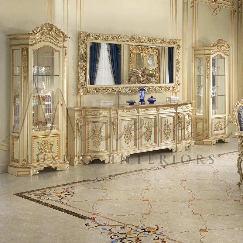 Empire & Vitrine One Glass Lighting Cabinet Furniture - - Luxury Door Modenese