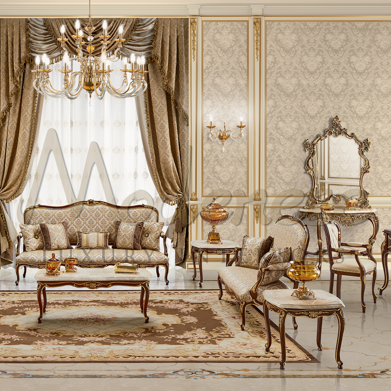 Elegant Classic 3-Seater Sofa - Sofa - Modenese Luxury Furniture & Lighting