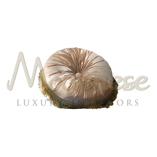 Luxury Round Pillow - Pillow - Modenese Luxury Furniture & Lightings - asnaghi luxury pillow collection, bespoke pillow, best italian quality pillow, best quality furniture, carved pillow structure, classic luxury pillow, classic upholstered pillow, classical pillow, comfort classic pillow, custom-made royal pillow, decorative pillow, elegant classy pillow, elegant pillow ideas, empire classic pillow, empire style pillow, exclusive pillow design, expensive pillow, french furniture pillow reproduction, handc