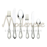 Set 24 People - 147 Pieces 
(6 Flatwares For 24 People 
+ Combined Serving Set) - Tableware - Modenese Luxury Furniture & Lightings - antique flatware, baroque cutlery, baroque style cutlery, bronze luxury set, classic baroque luxury decor for table, classic italian tableware, classic luxury cutlery, classic luxury kitchen decor, exclusive cutlery, exclusive cutlery decor, exclusive design utensils, exclusive tableware, gold cutlery, goldware, home decor, impressive cutlery, interior design for kitchen, ita