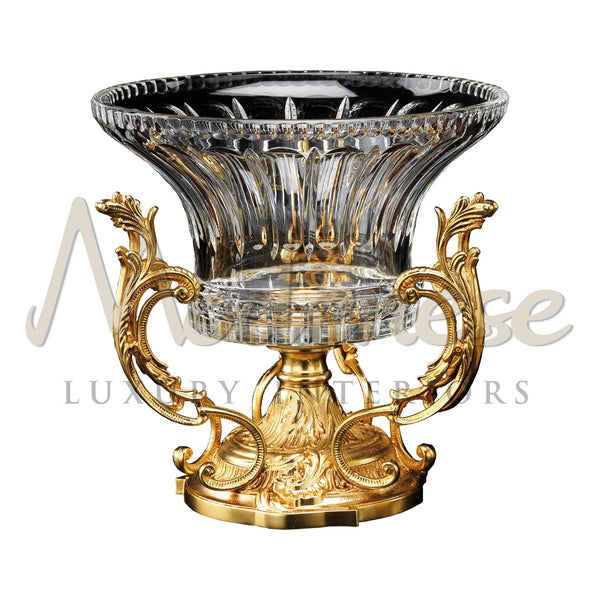Polished Shaped Bowl - Vase - Modenese Luxury Furniture & Lightings - baroque handmade carved vase, baroque traditional vase, baroque venetian style vase, bespoke exclusive design vase, best italian luxury home accessories, best italian villa project accessories, chippendale vase, classic vase stands, elegant bespoke vase, elegant design vase stands, french furniture vase, handcrafted solid wood vase, handmade carved vase, handmade italian furniture manufacturing, home décor bespoke accessories, home décor 