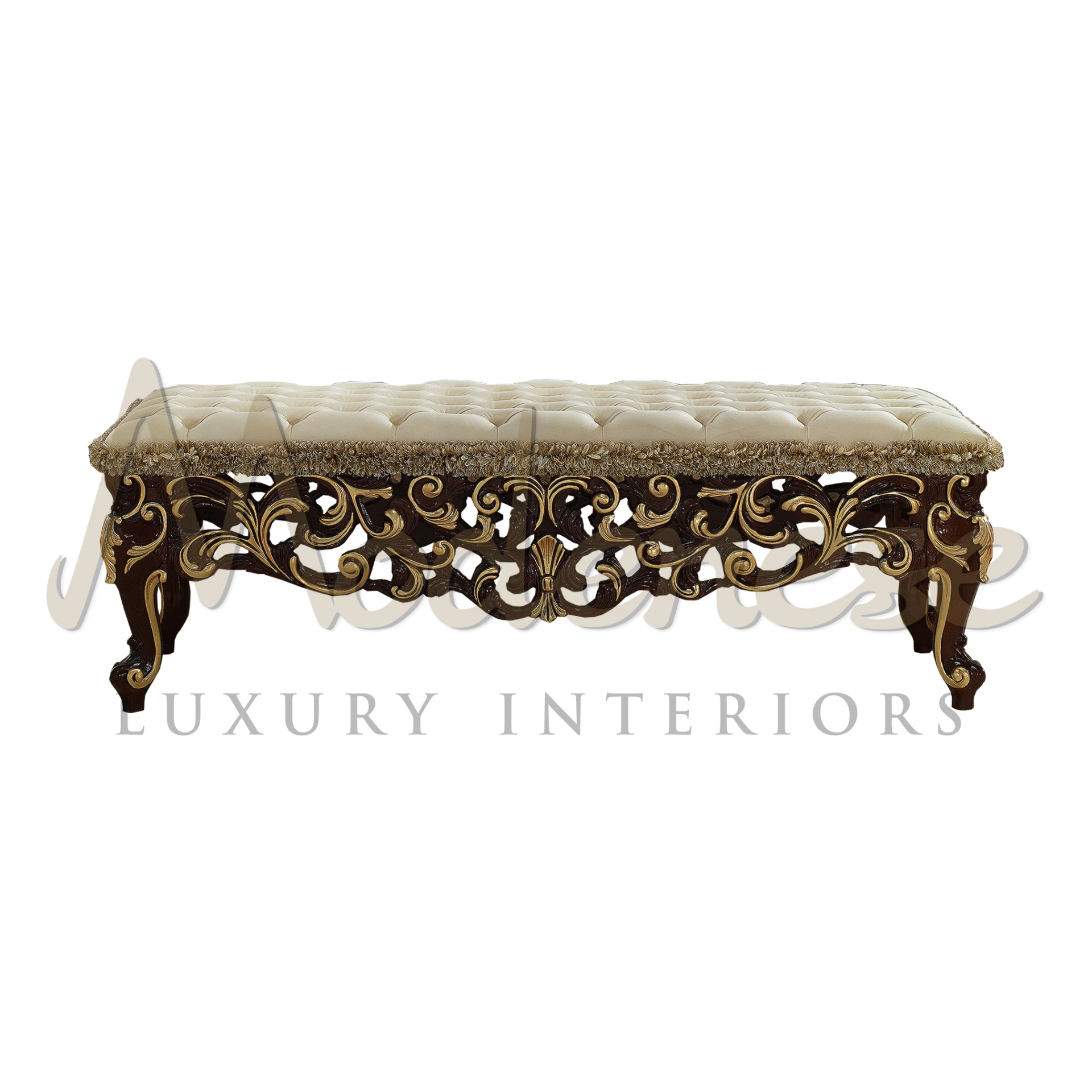 Classic Victorian High Quality Upholstered Bench for Bedroom.                                                                                                         