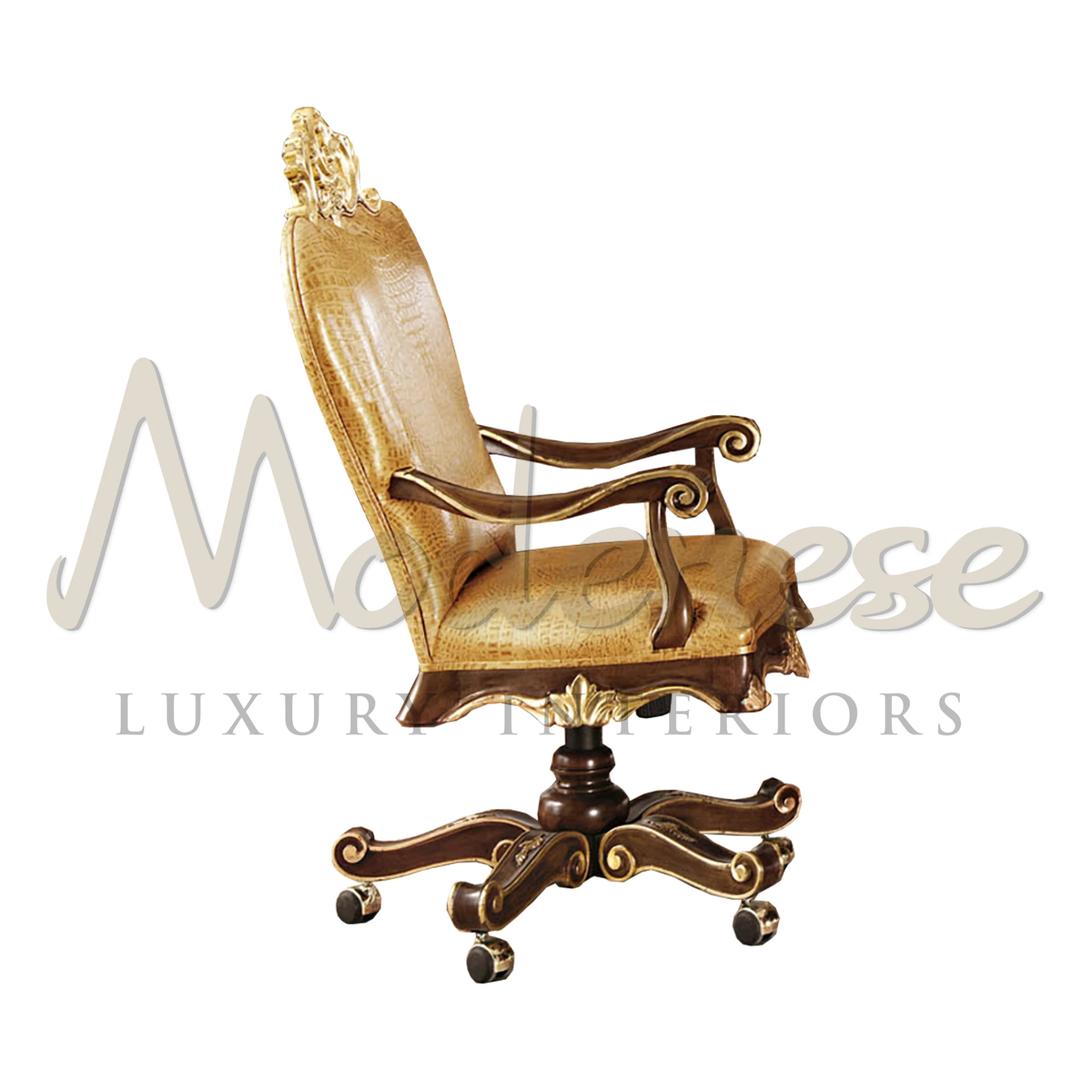 Product View with Clear Background - Luxury Swivel Office Armchair 