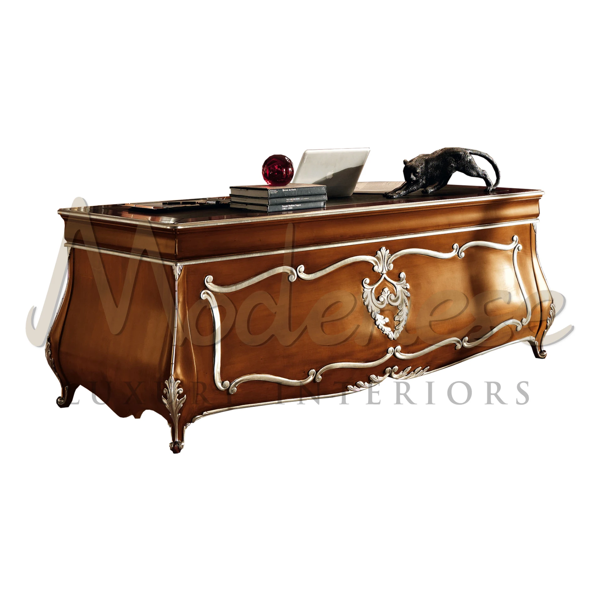 Product View with Clear Background - luxury classic traditional office furniture - Italian classic furniture, Traditional home office furniture By Modenese Luxury Interior