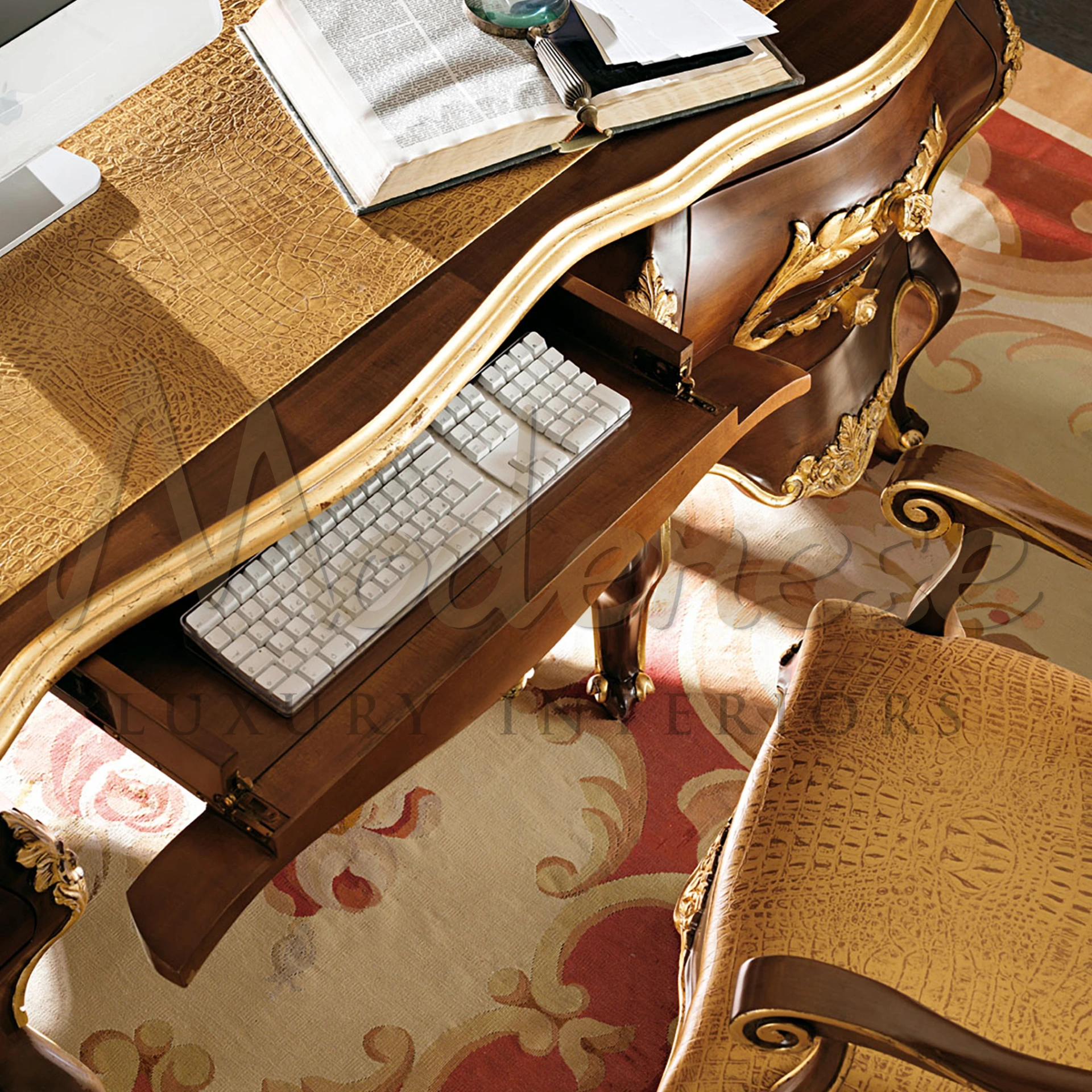 Luxury classic Writing Desk By Modenese Luxury Furniture