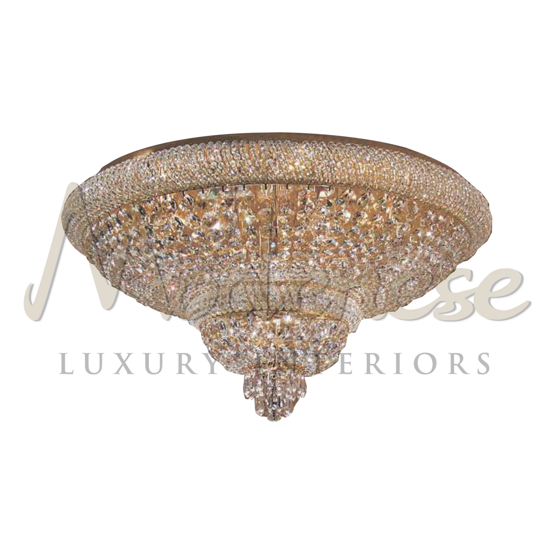 Luxury Gold Ceiling Lamp with sparkling scholer crystals and golden elegant design