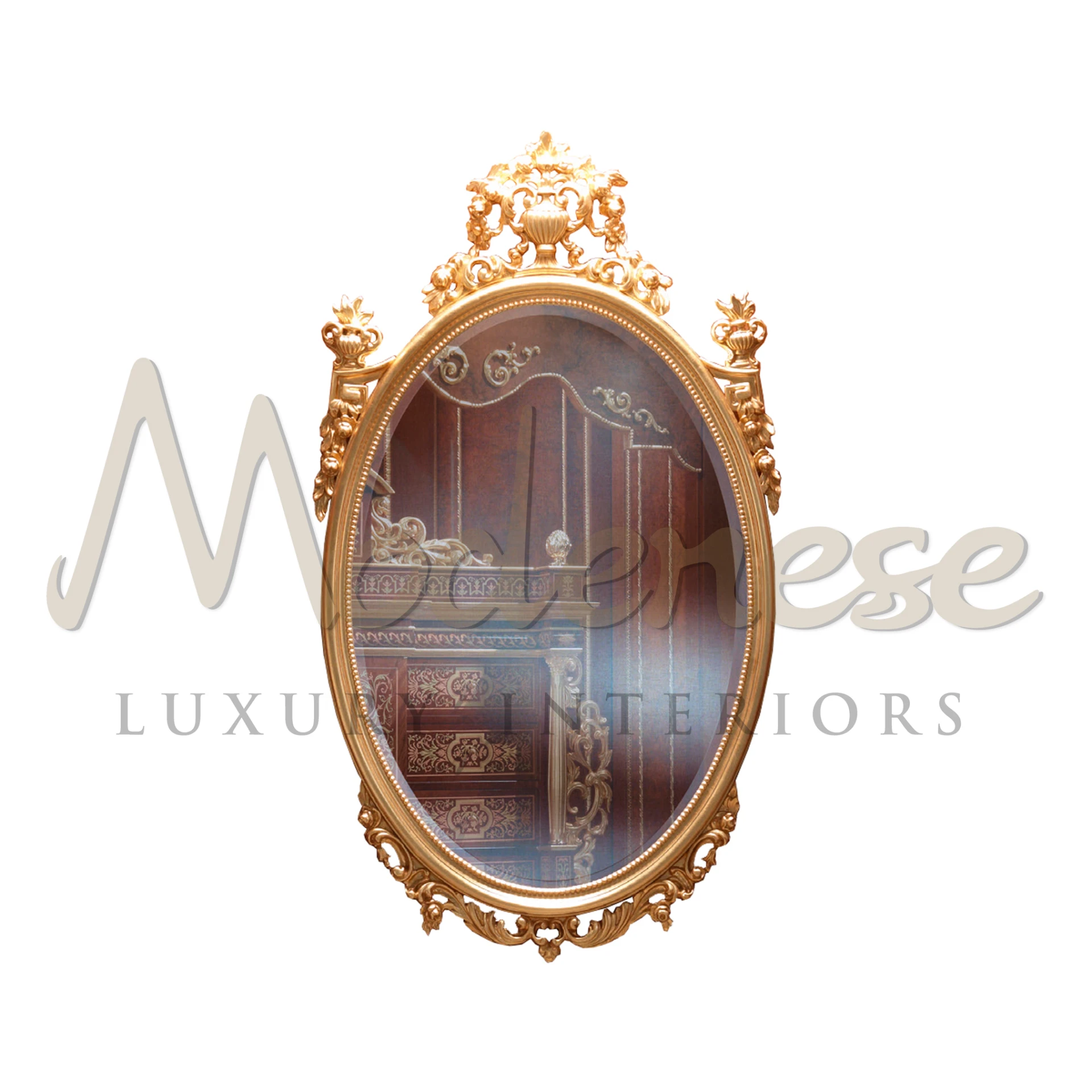 Gold Leaf Imperial Oval Mirror