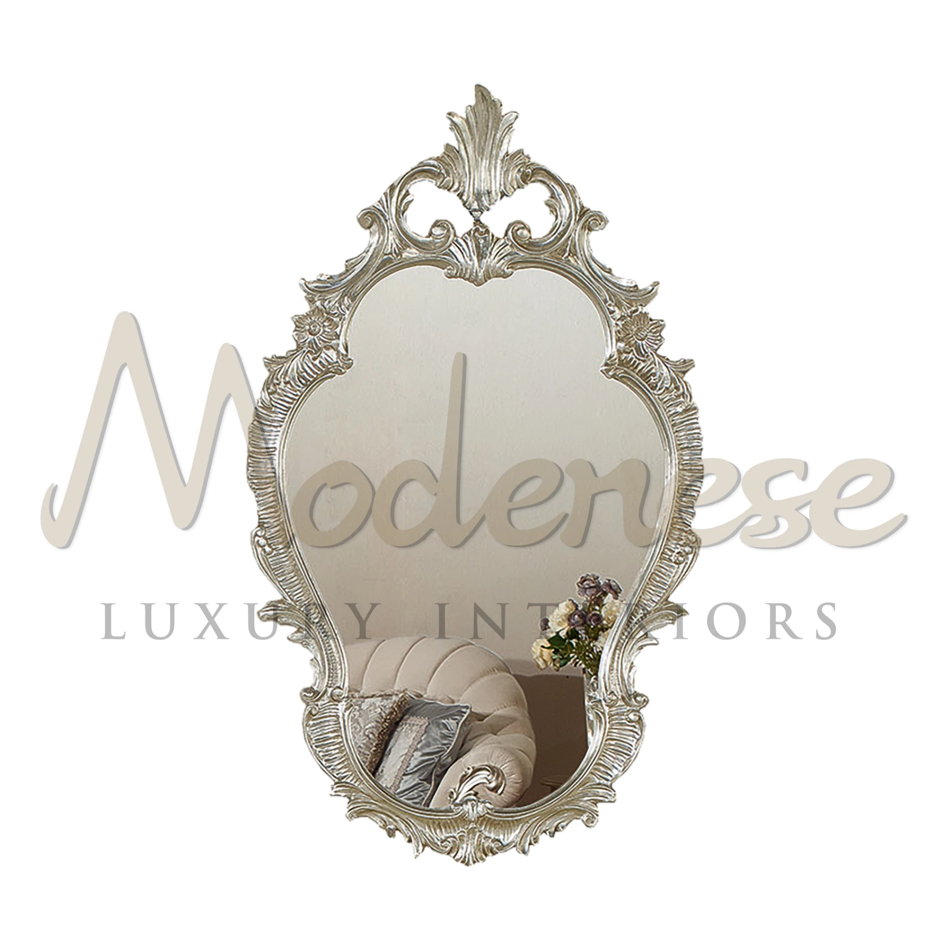 Modenese Silver Leaf Mirror
