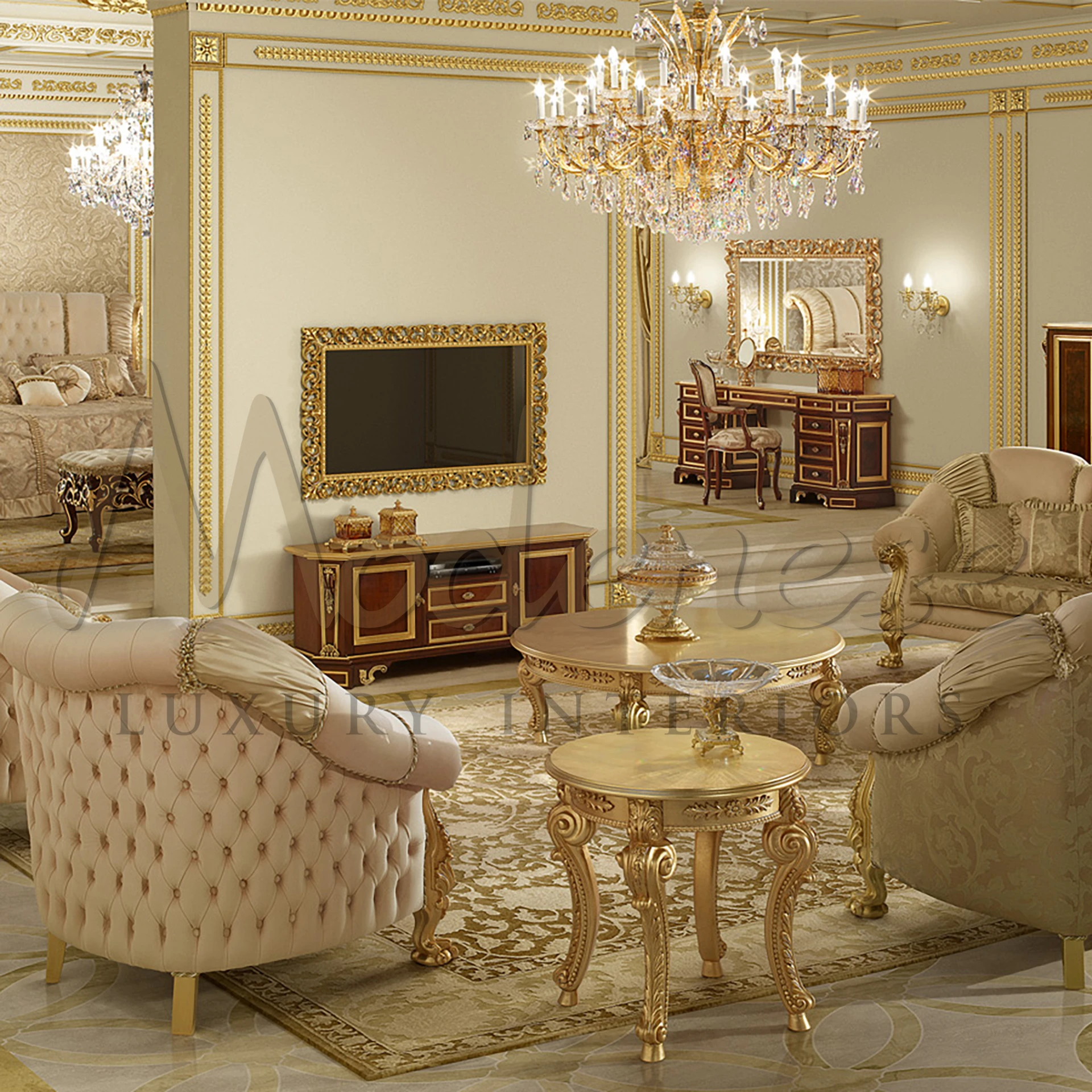 Royal Gilded Armchair: A Symbol of Prestige and Grandeur
