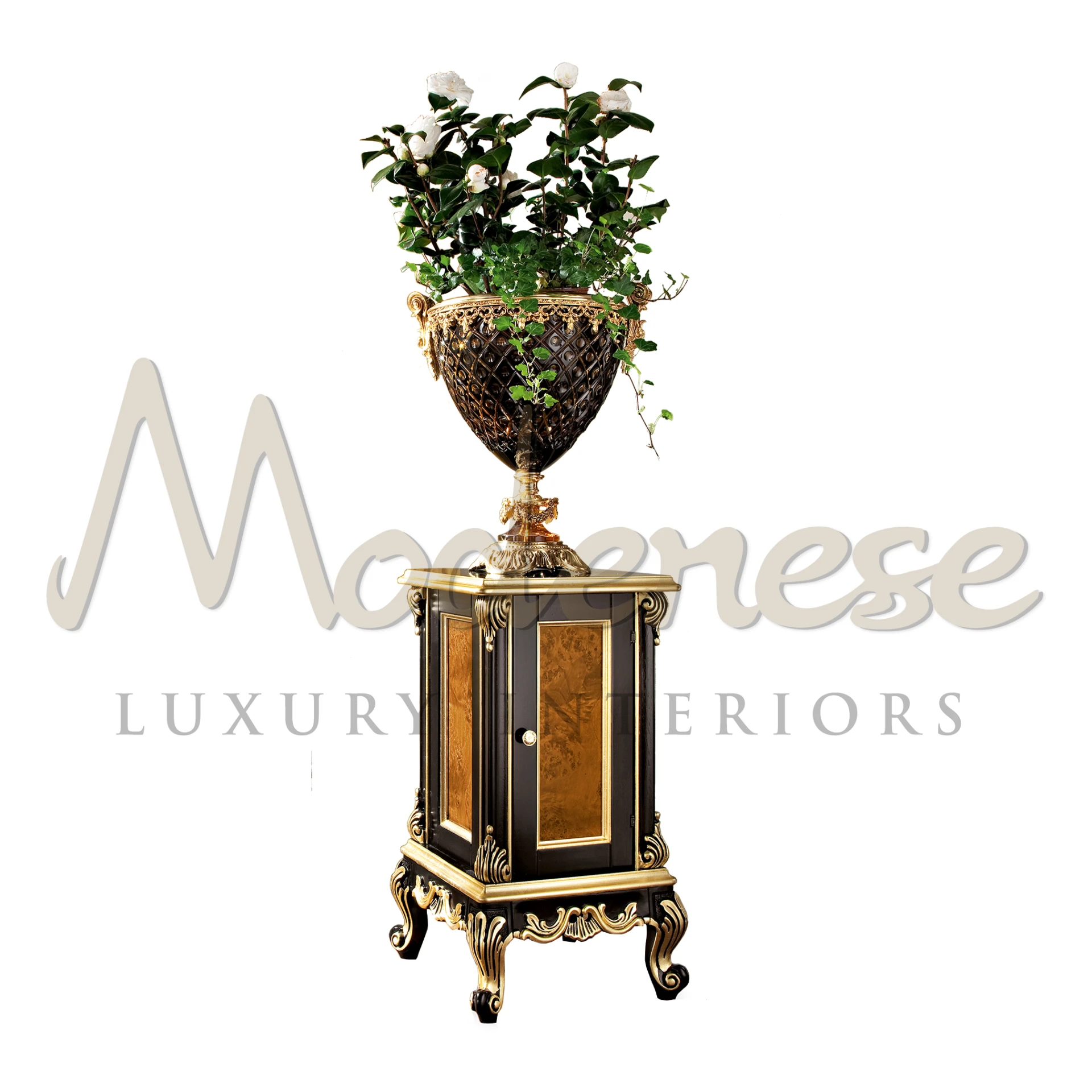 Top Quality Italian Furniture Radica Version Column Vase Stand
