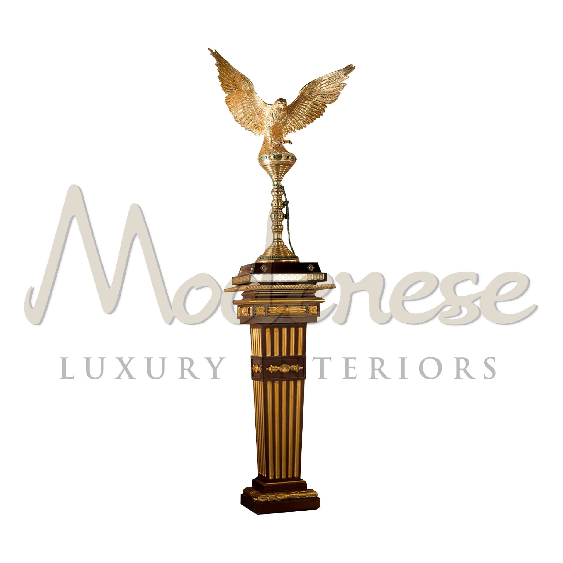 Luxury Italian Column Vase Stand by Modenese with Elegant Contours