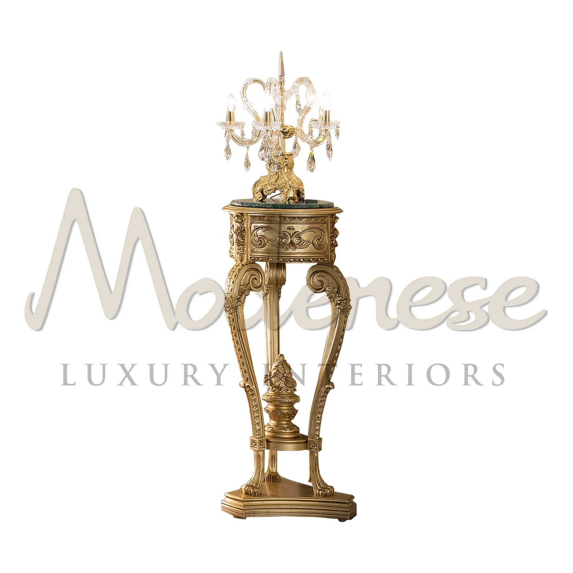 Luxurious Column Vase Stand by Modenese Furniture with Italian Craftsmanship