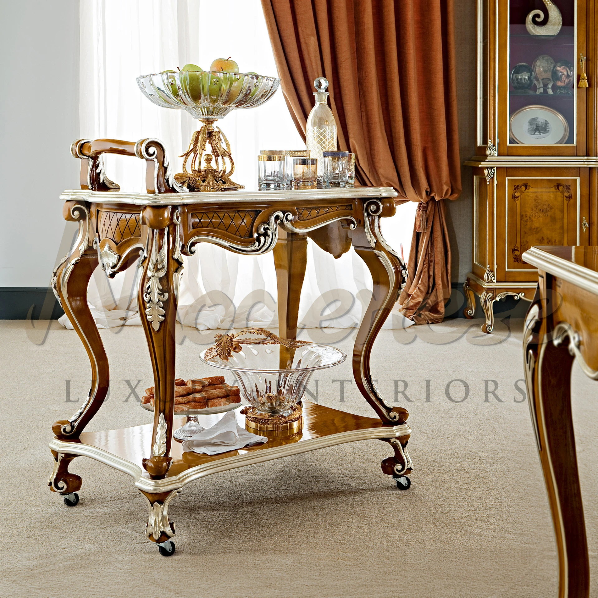 Elegant Design Palatial Tea Cart for Stylish Serving