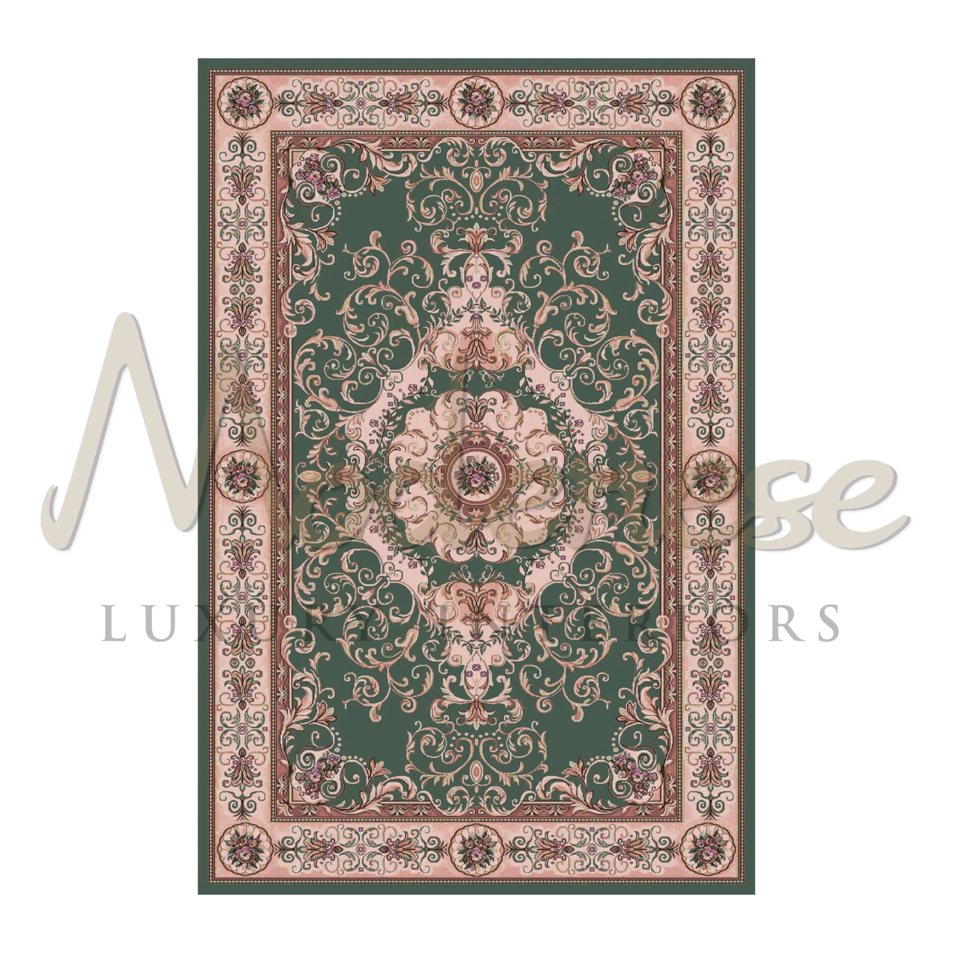 Emerald Pink Splendor Rug from the decor collection of Modenese Luxury Furniture