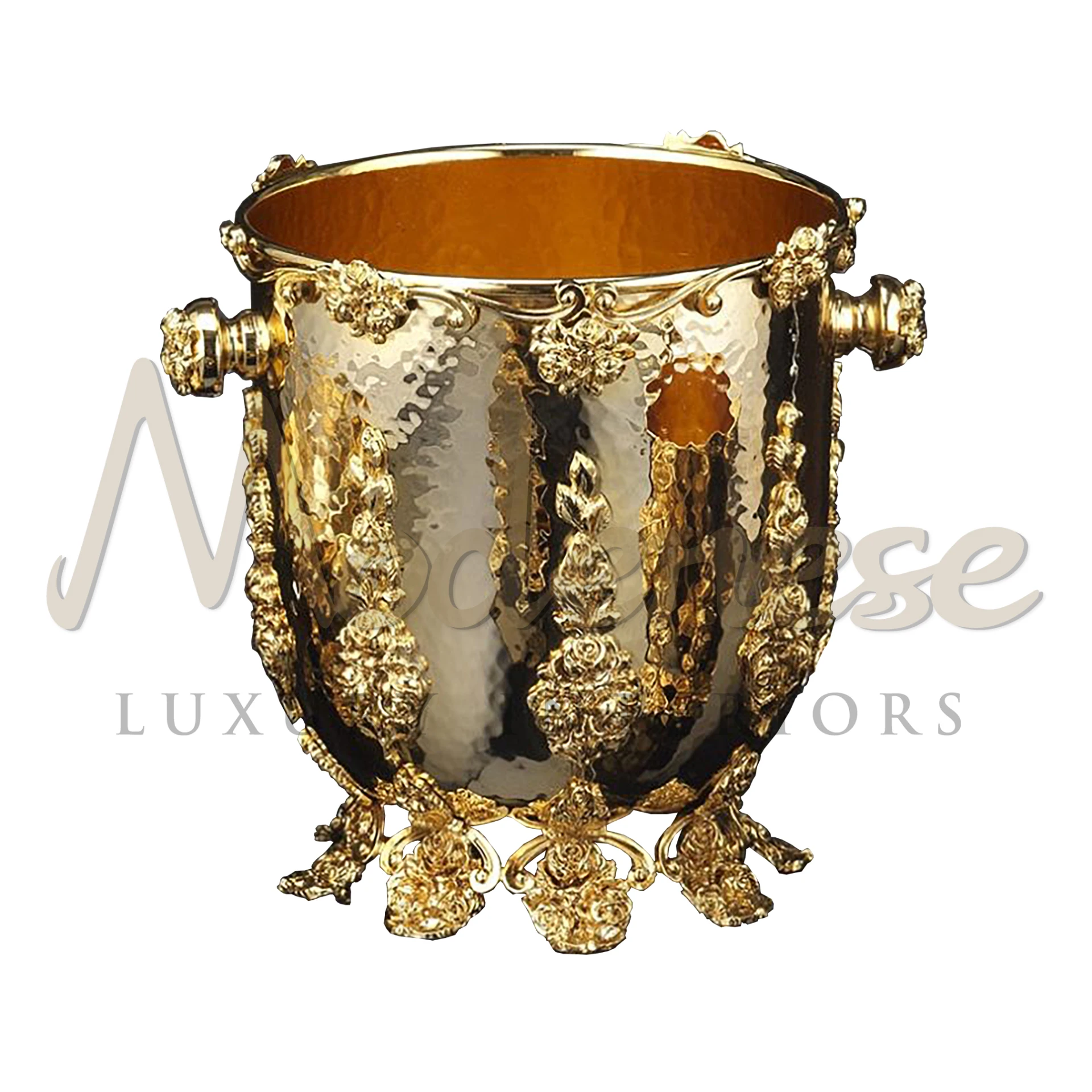 Bronze Champagne glacette with gold finishing.