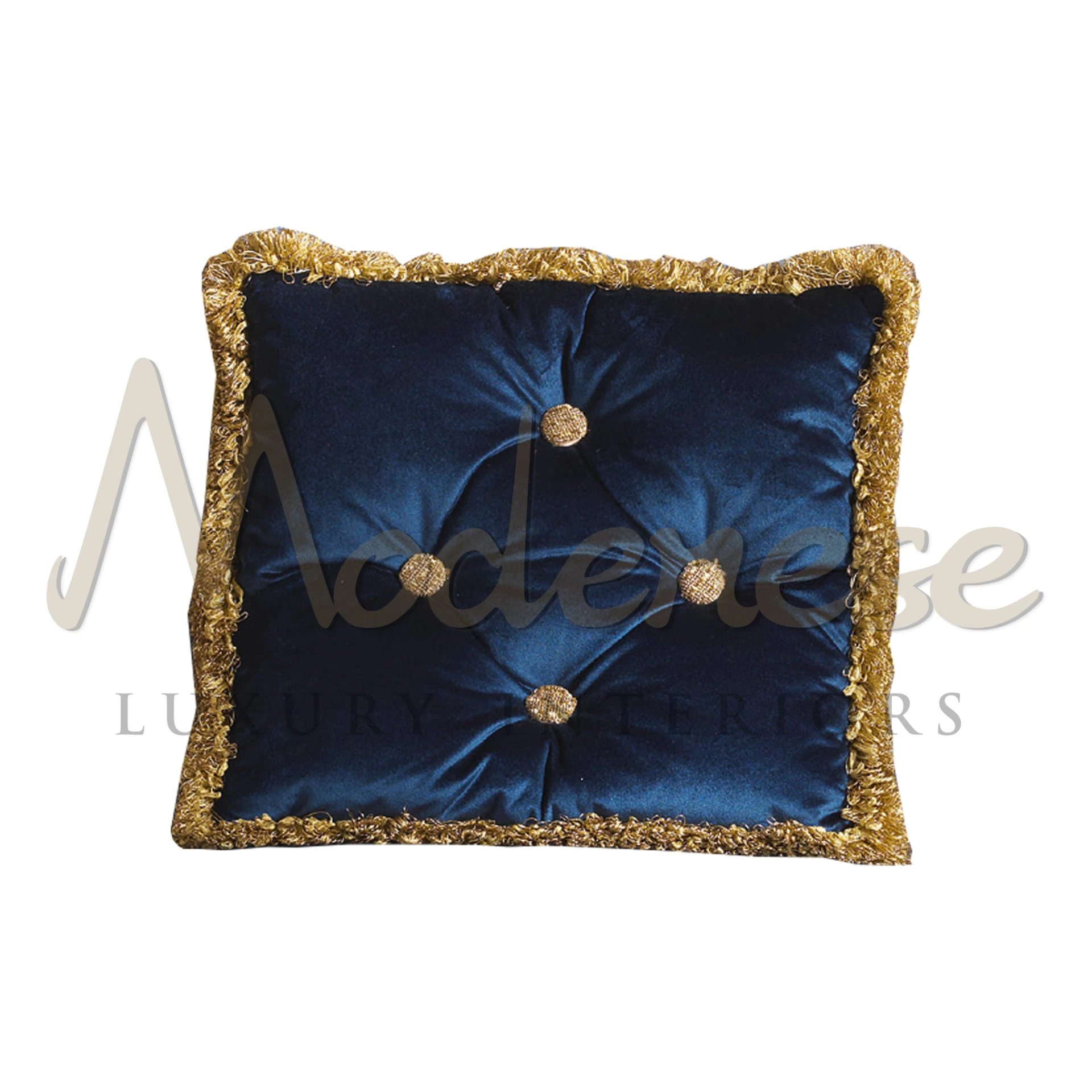 Blue Velvet Pillow | Modenese Textiles