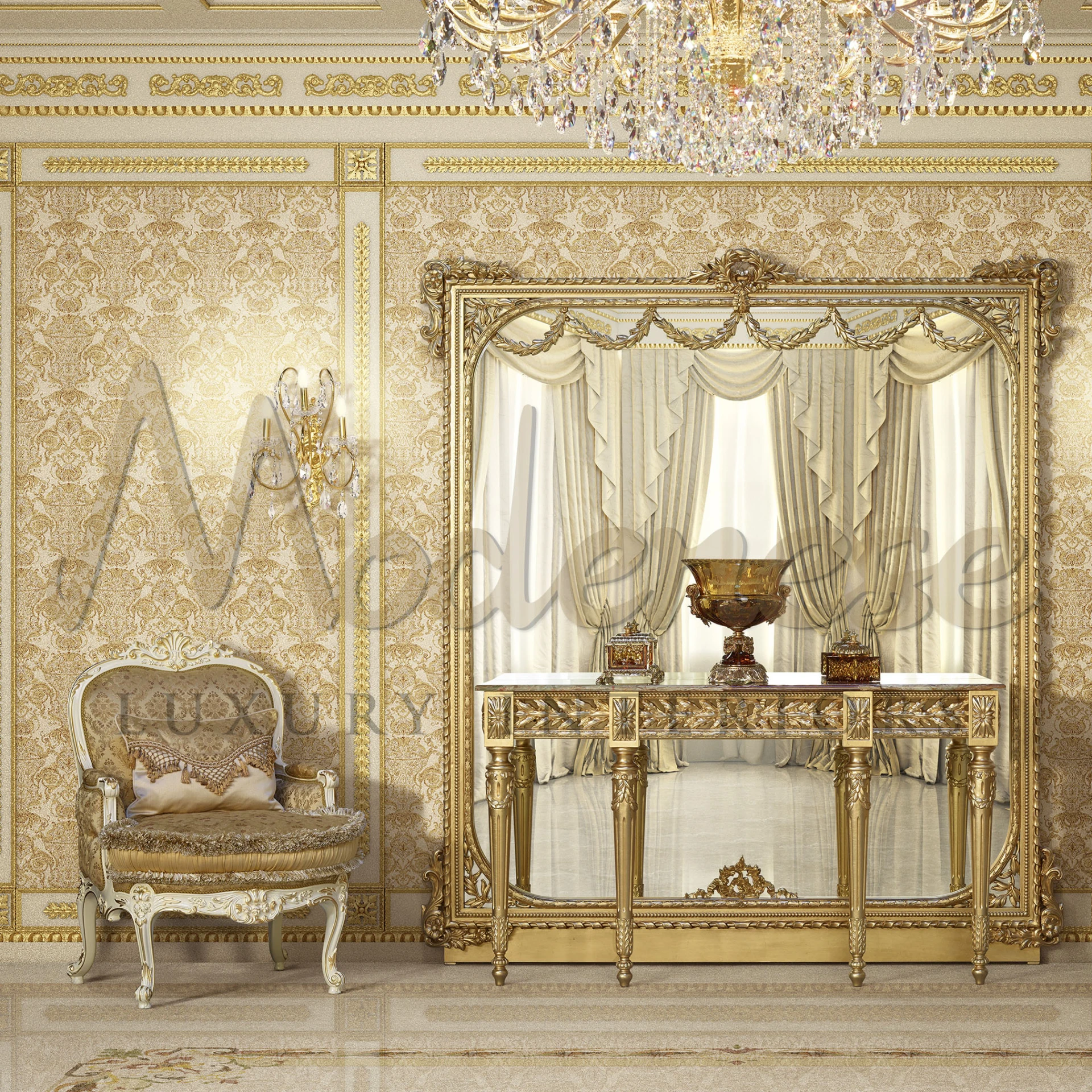 Imperial Console for Villas and Palaces Entrance Hall Furniture