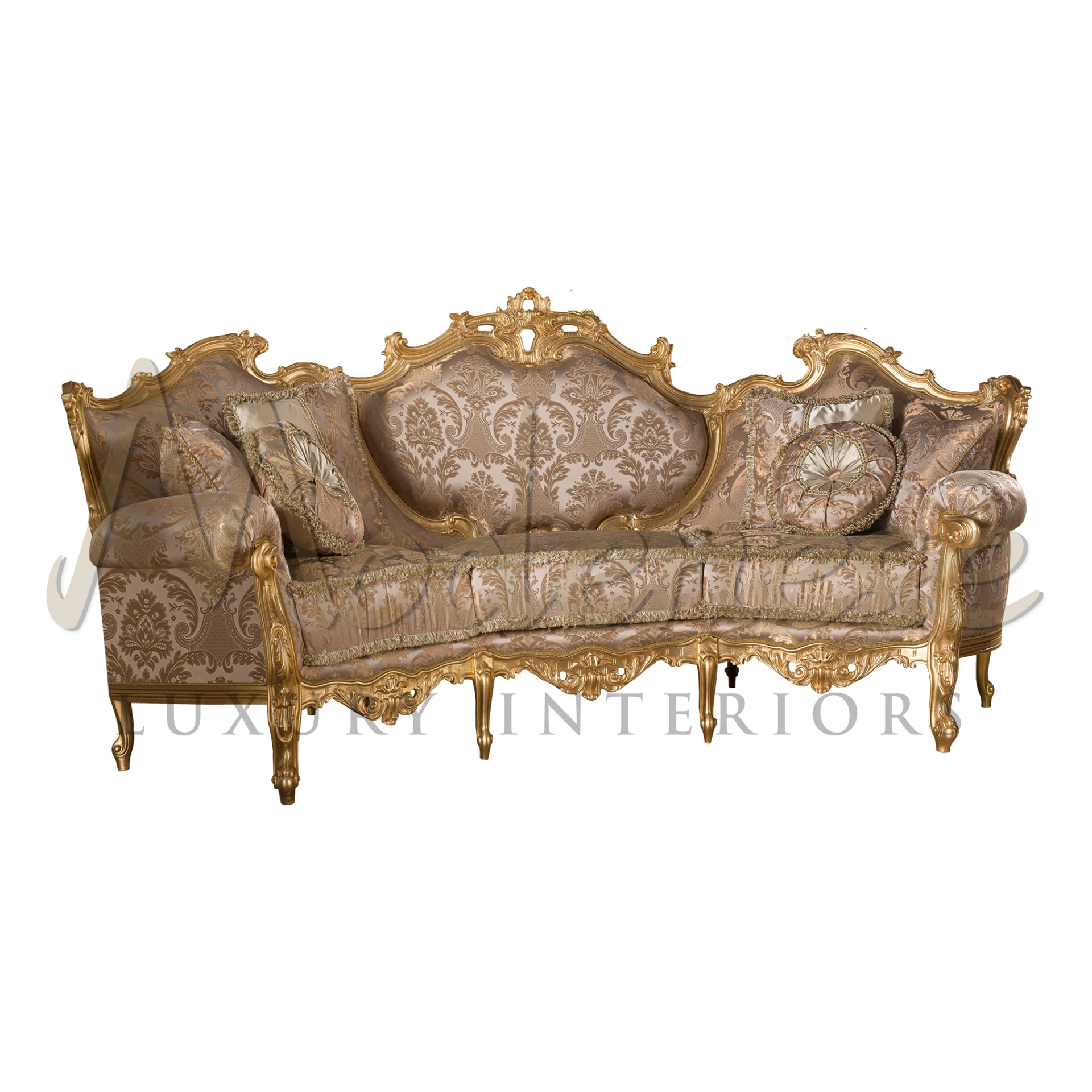 Italian Baroque Sofa: Handcrafted Opulence for Refined Interiors