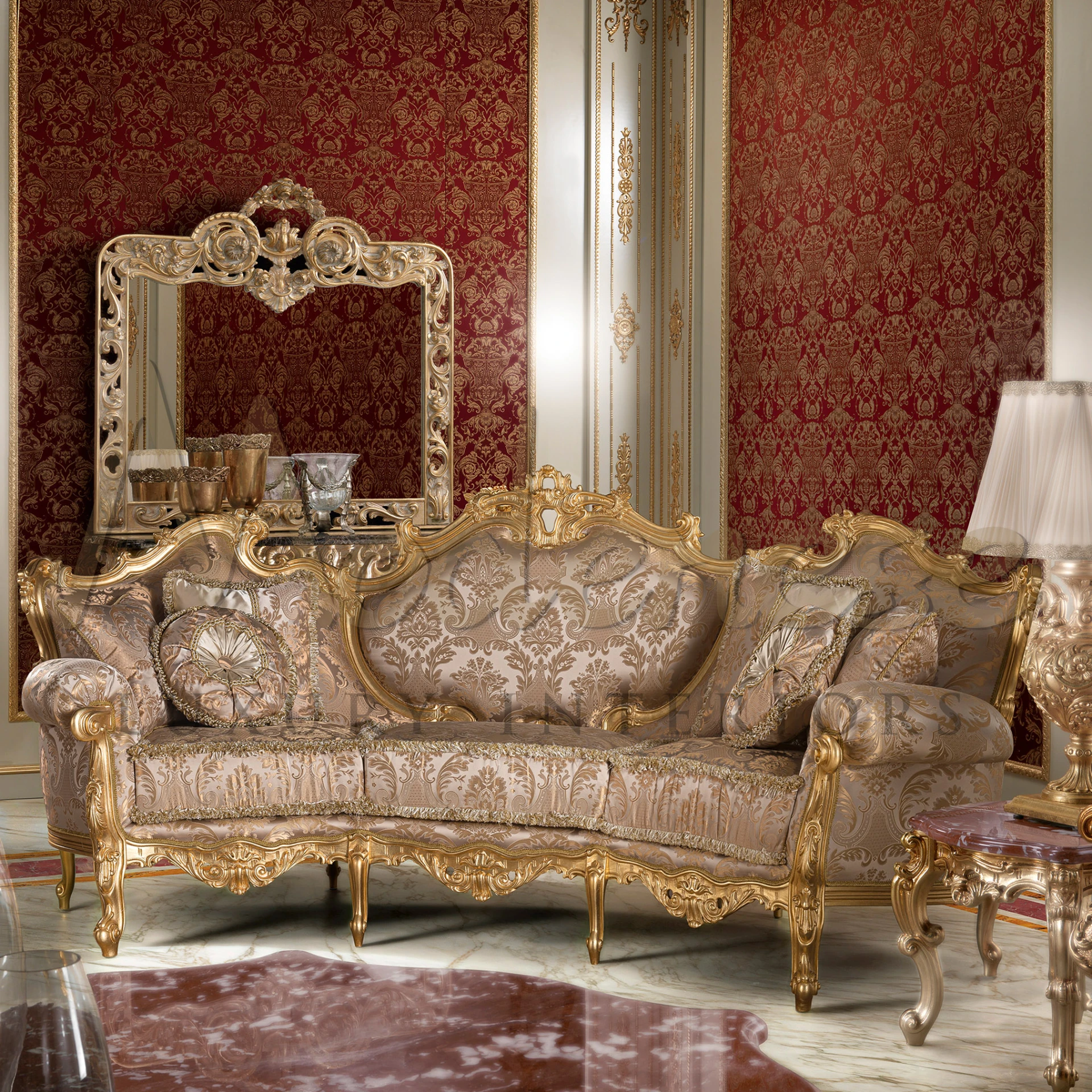  Handmade Italian Baroque Sofa: Luxurious Comfort in Old-World Style
