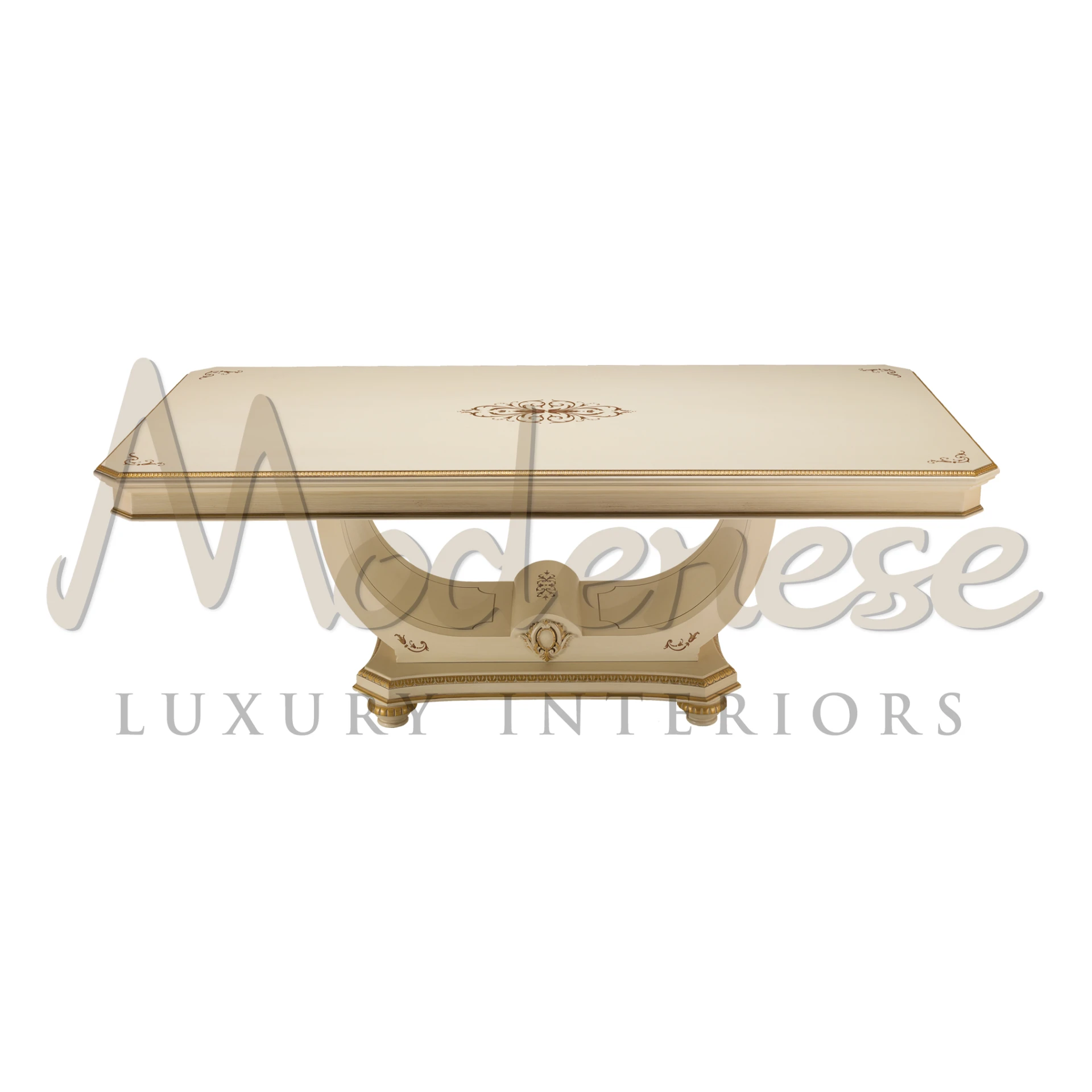 Rectangular Baroque Style Dining Table for luxurious dining experience.