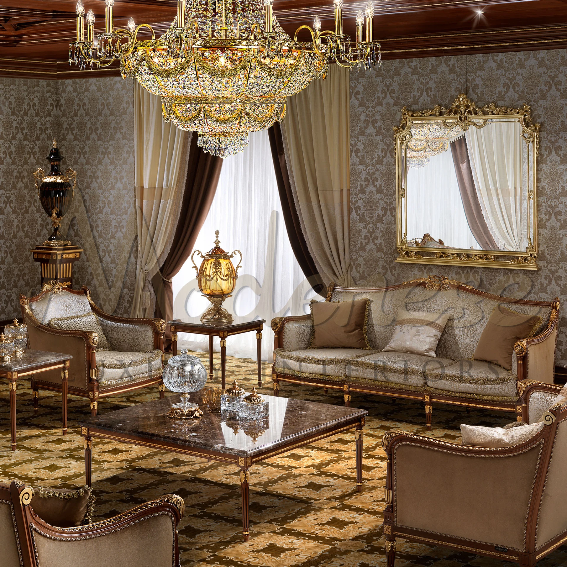 Regal Handcarved Sofa: Exquisite Craftsmanship for Refined Interiors