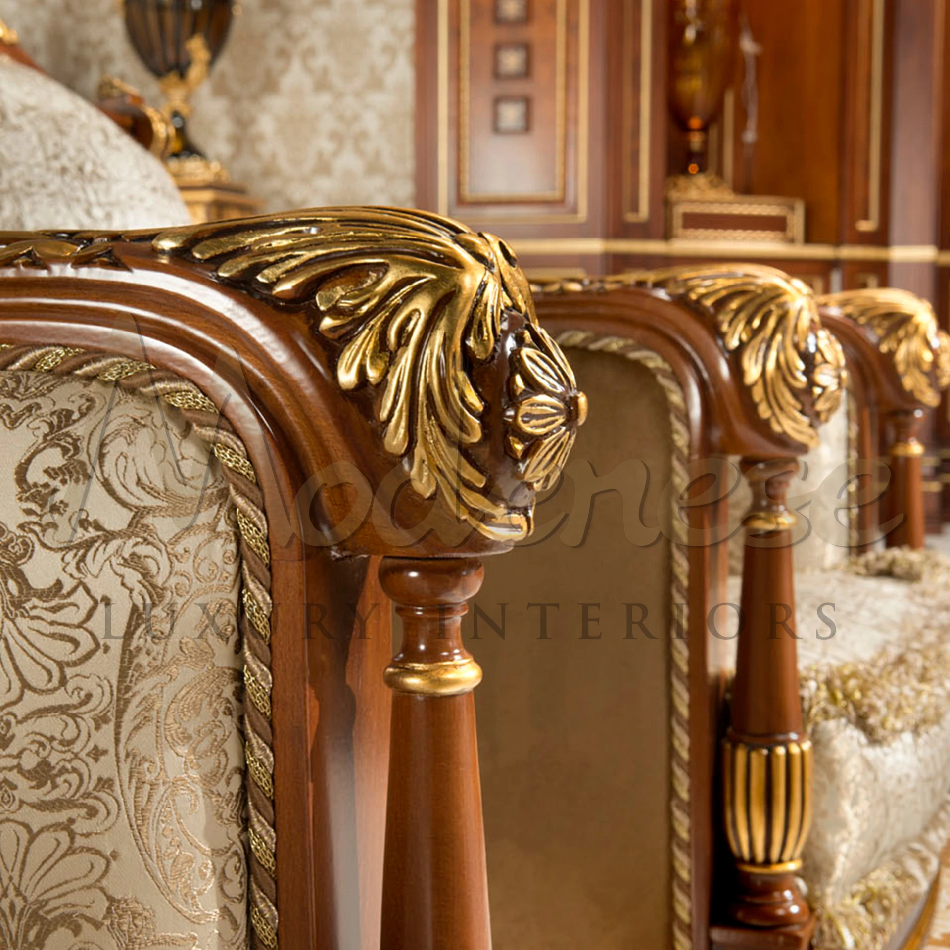 Majestic Handcarved Imperial Sofa: Opulent Design for Grand Living Spaces