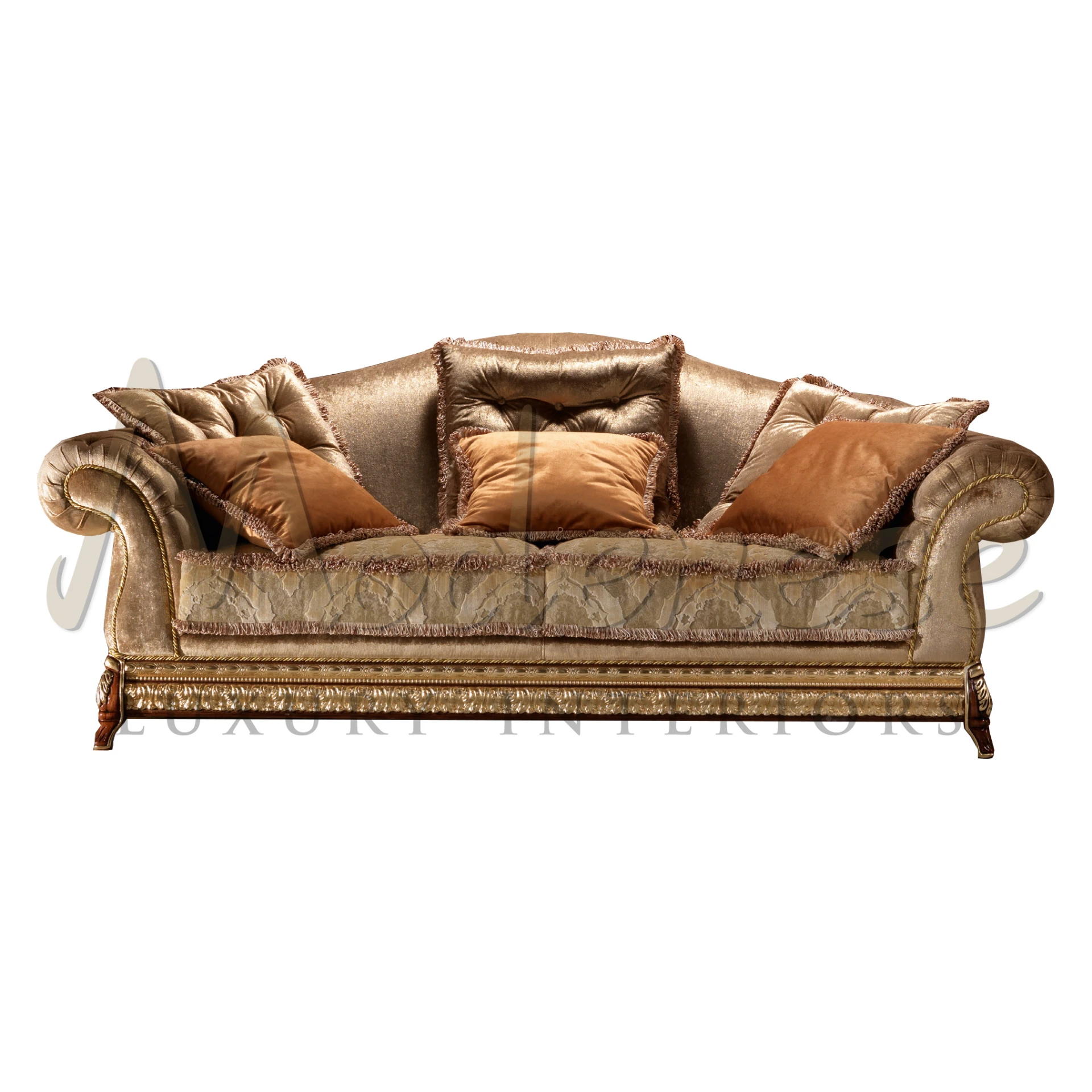 Opulent Velvet Sofa - Handcrafted Italian Excellence