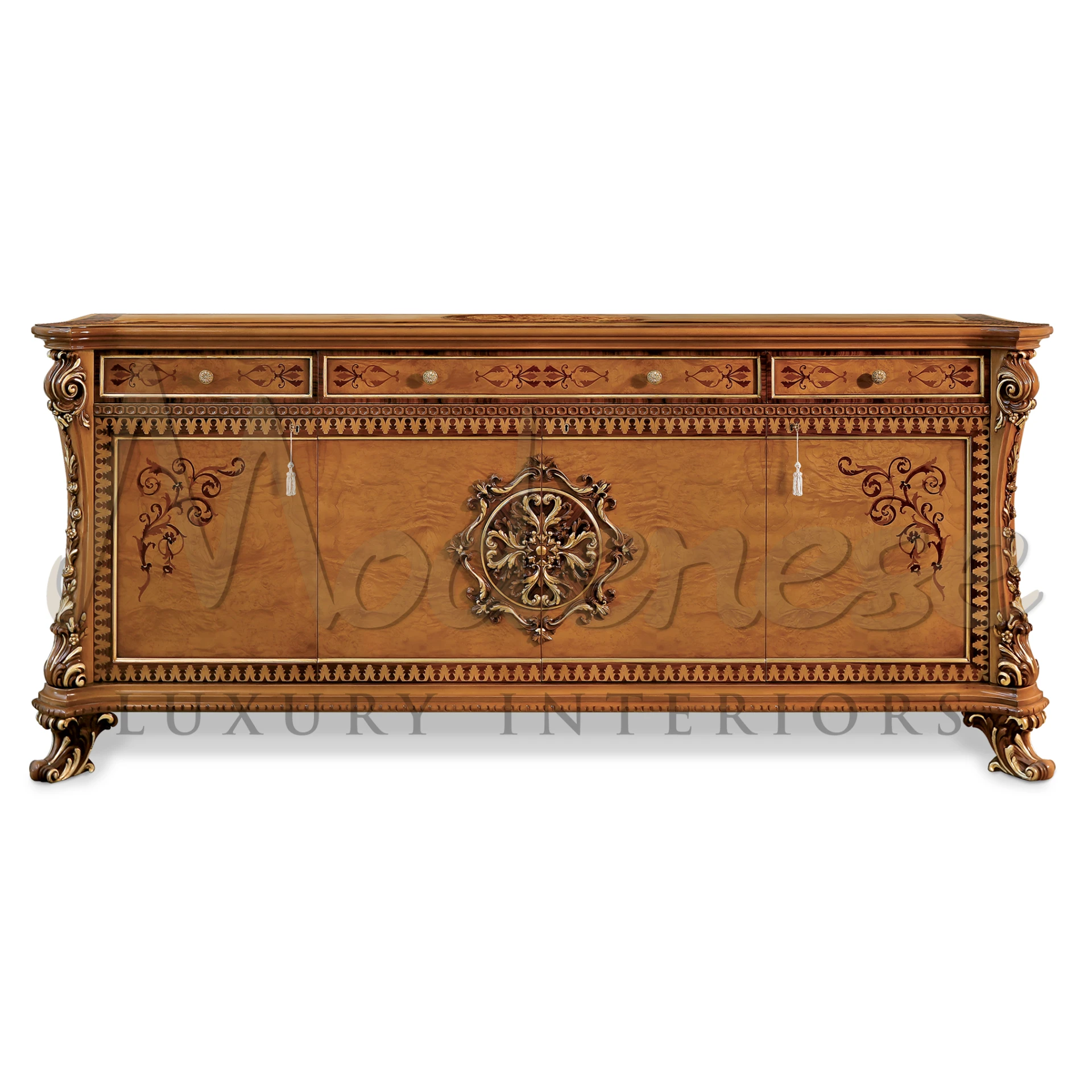 A masterpiece of Italian woodwork, the Baroque Style Sideboard