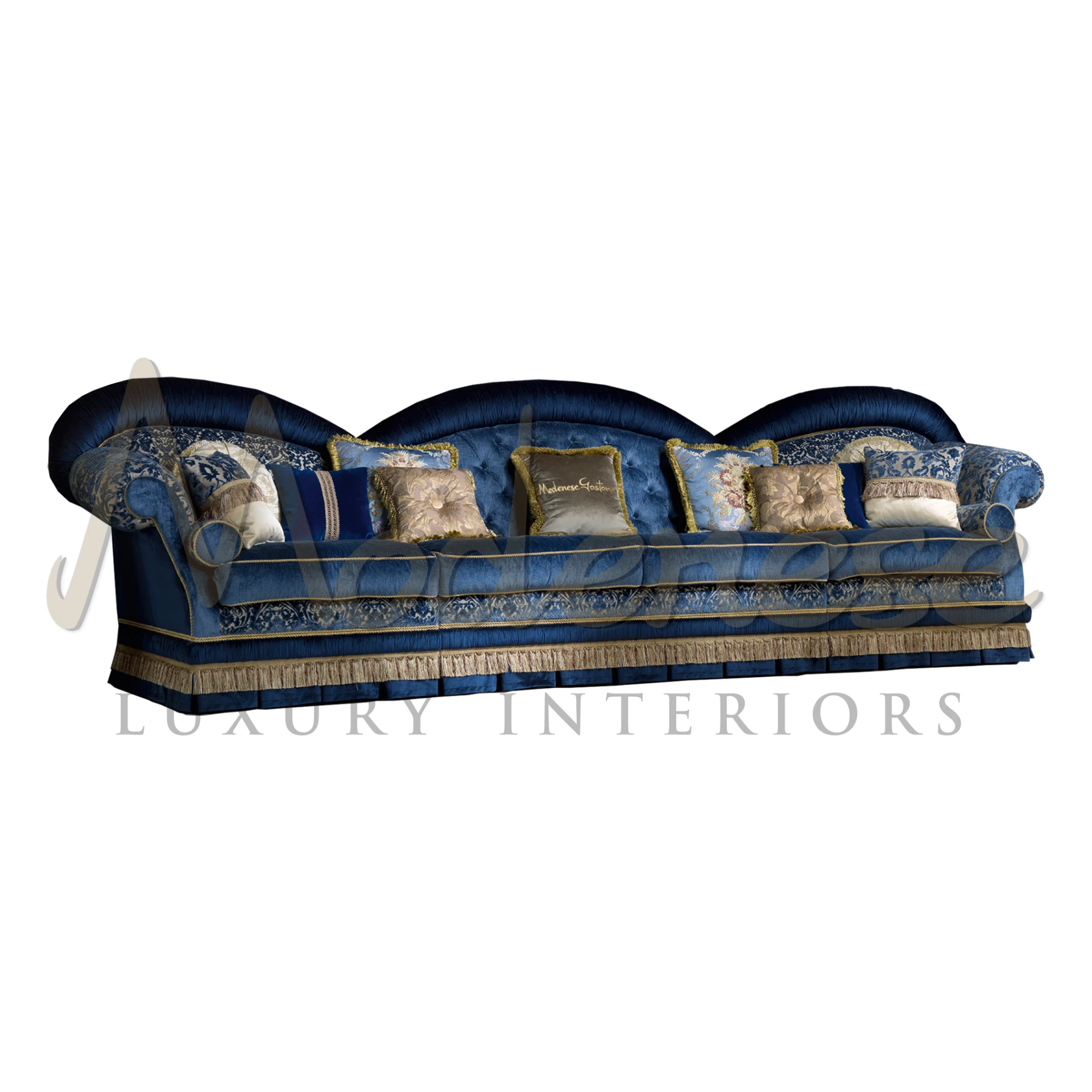 Embrace opulence and style with our Four Seater Curved Grand Sofa. 