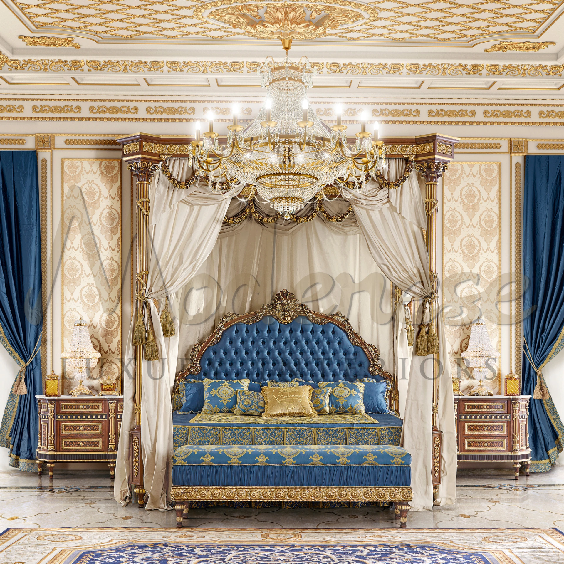 Embrace the luxury of royalty with our Royal Canopy Bed. Its exquisite craftsmanship and refined design redefine the art of sleeping in splendor.