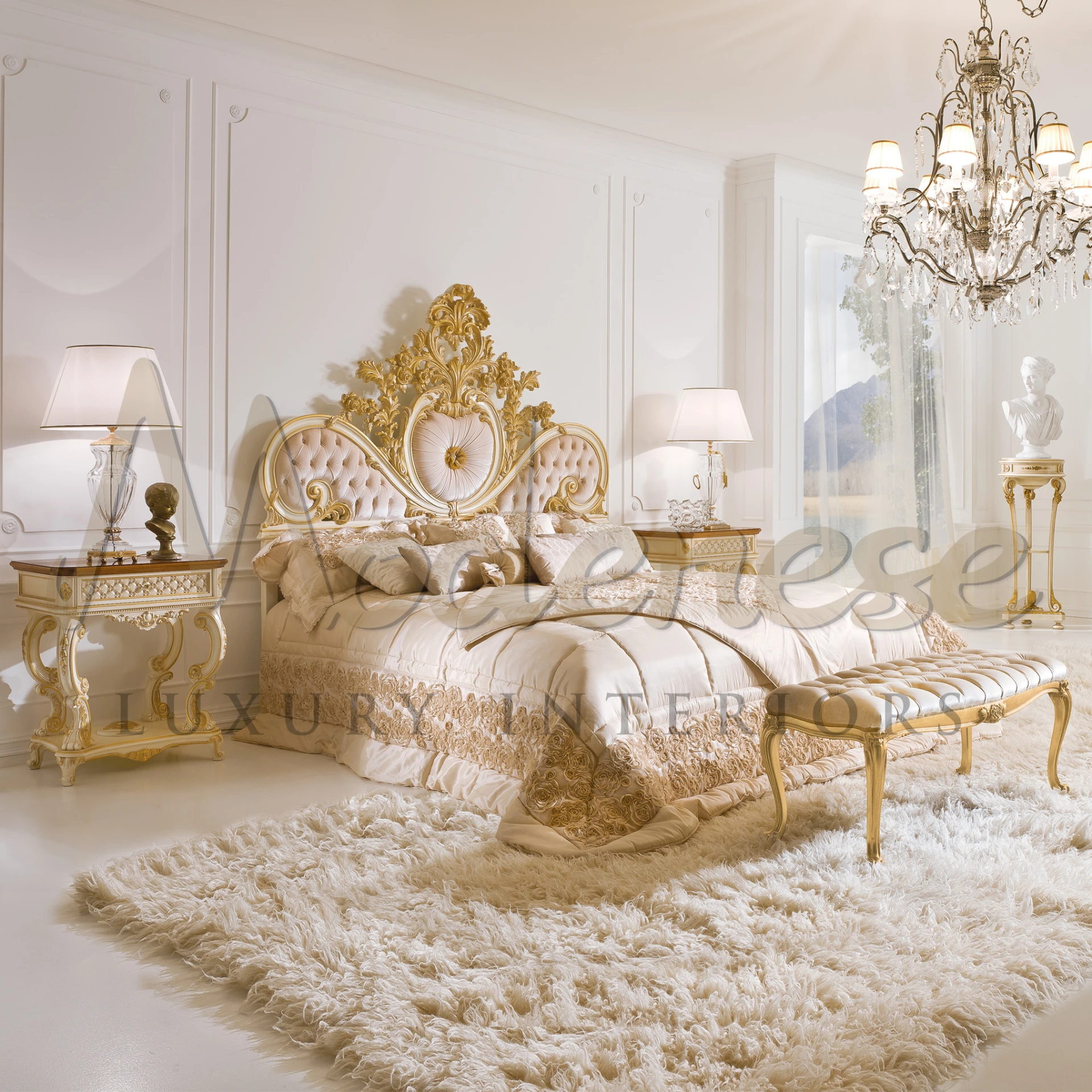 Transform your bedroom into a palace with our Royal Style Double Bed. Majestic design meets unparalleled comfort for a truly opulent sleeping experience.