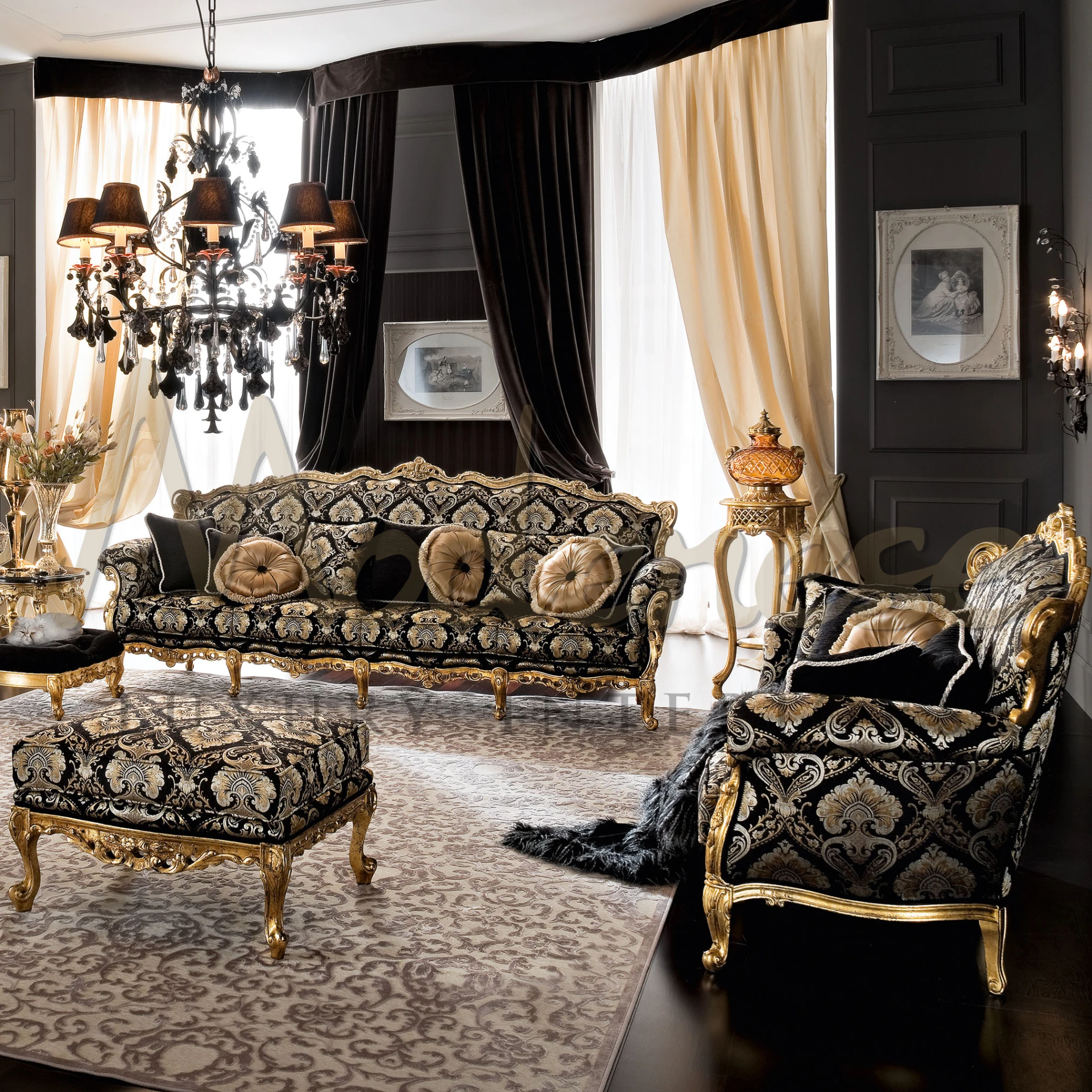 Unveil the epitome of luxury with our Baroque Grand Four-Seater Sofa. 