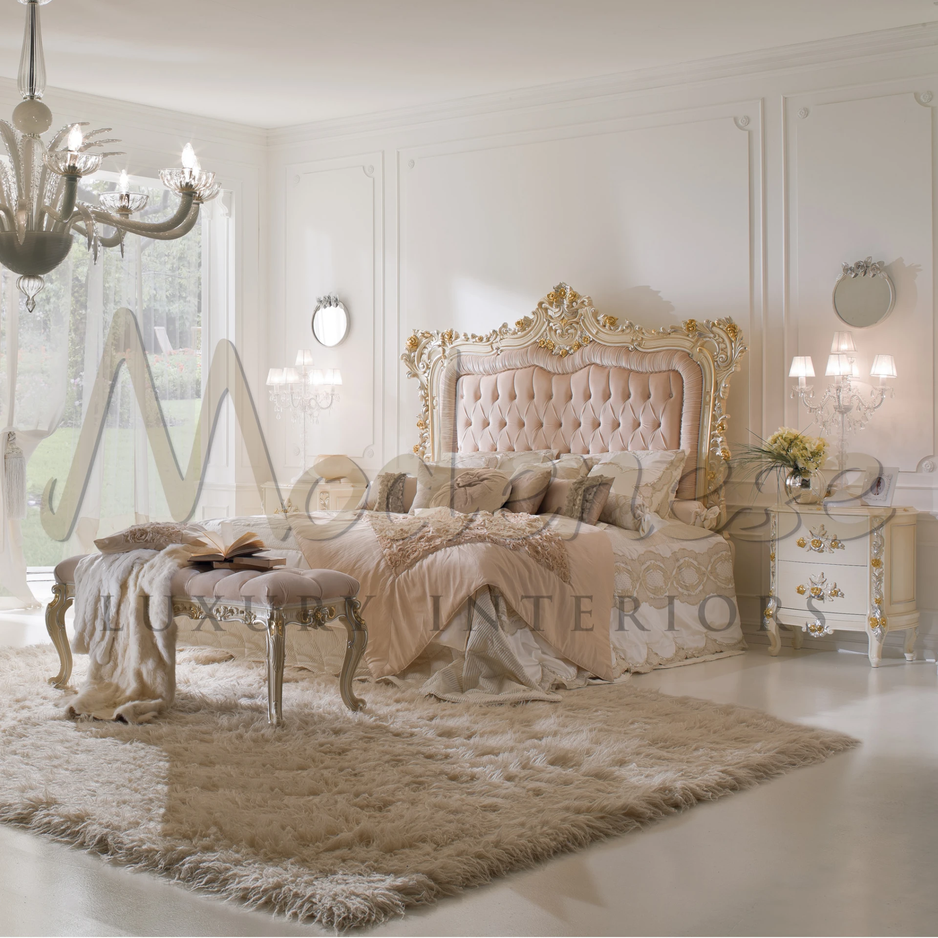 Experience luxury lounging with our Cream Bed Bench, crafted with Italian design finesse for a touch of sophistication.