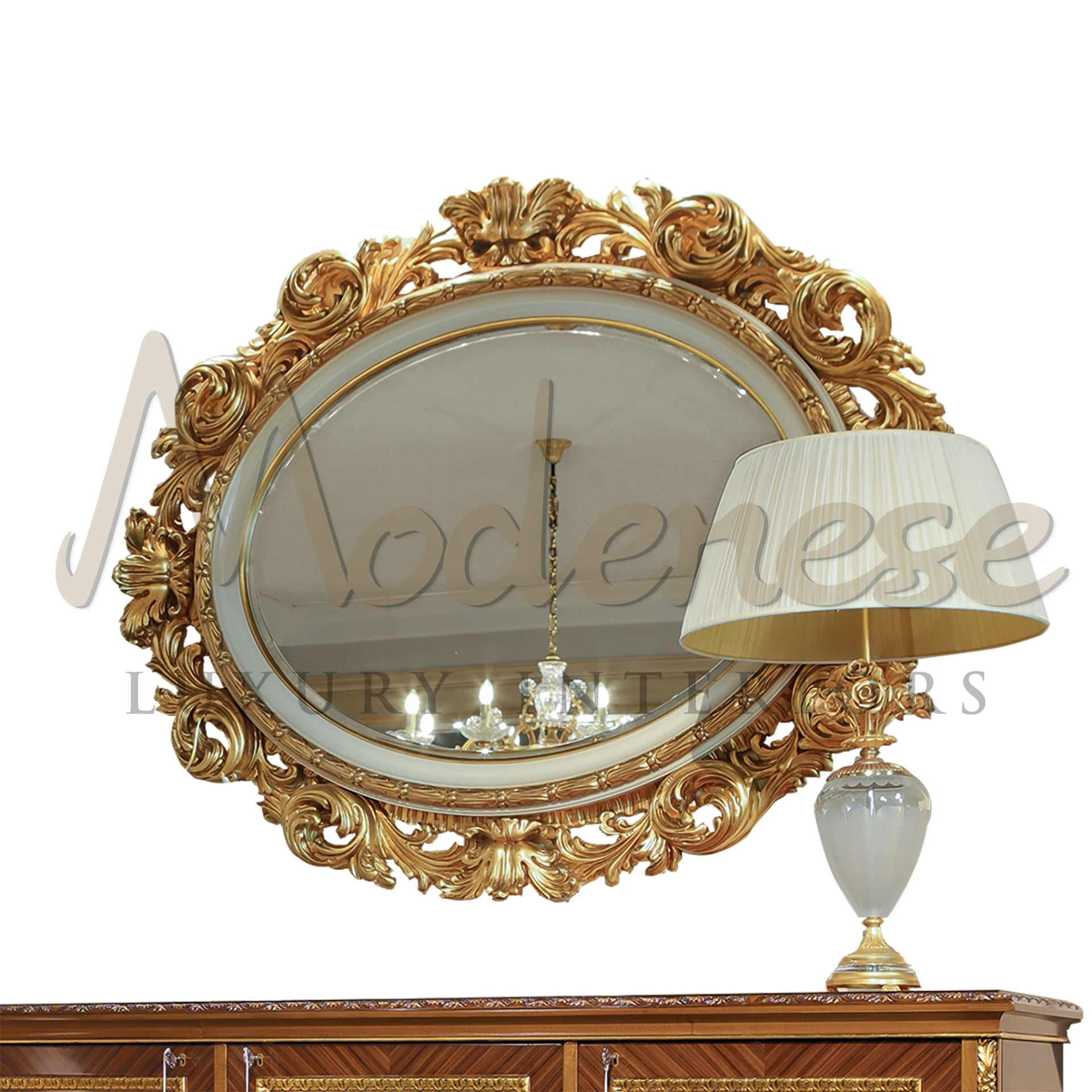 Hand Carved Classic Mirror, showcasing skilled artisan craftsmanship, ideal for adding elegance to luxury home decor.