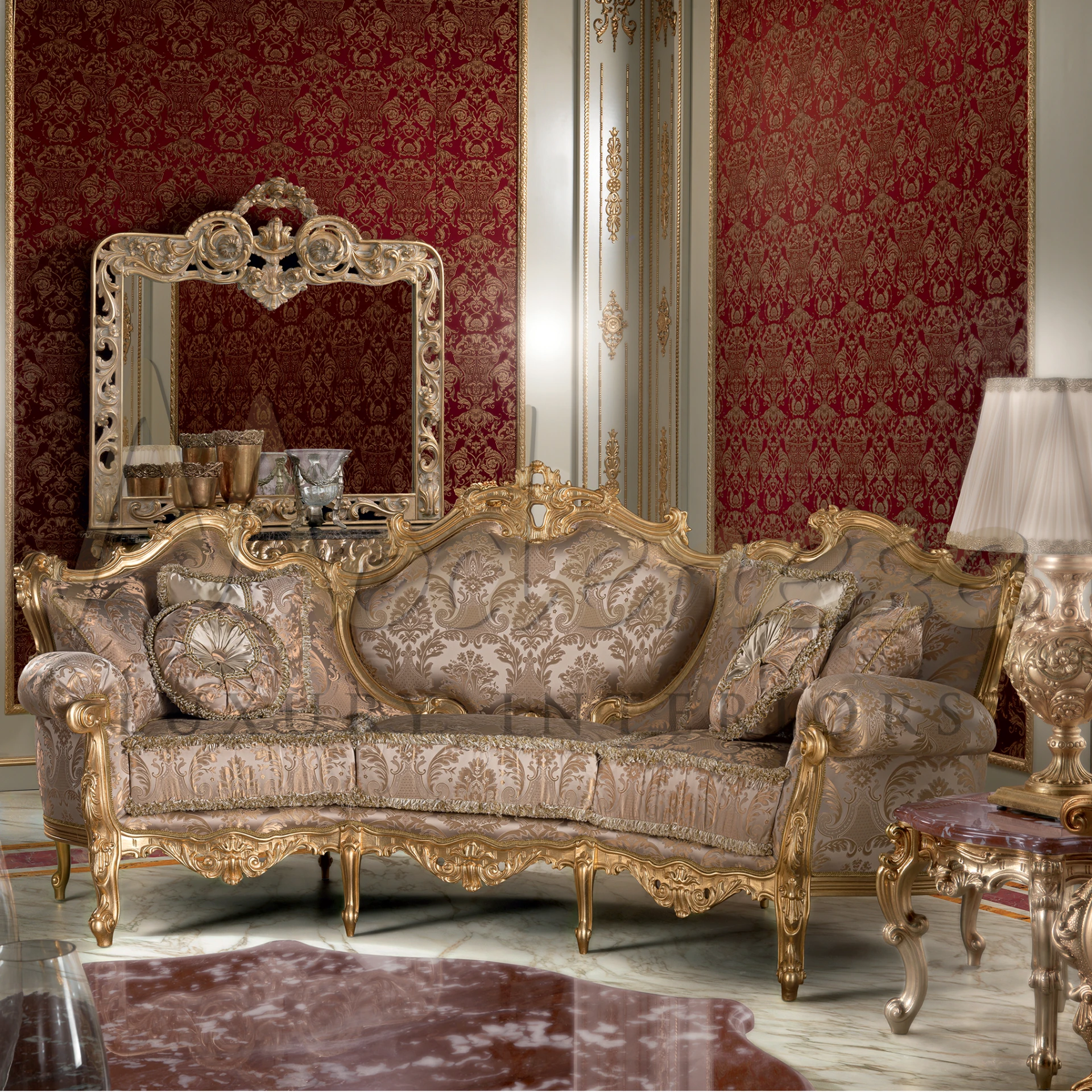 Handcrafted elegance in a Stunning Ornate Mirror, showcasing rococo flair and sophistication for classic home decor.
