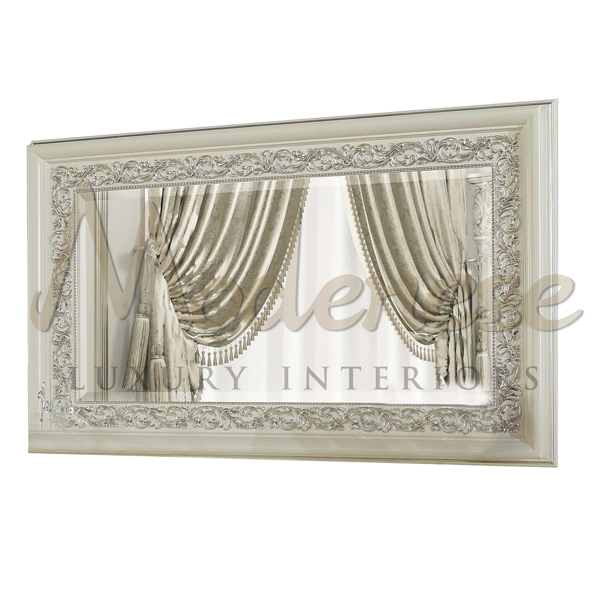 Impressive frame mirror with gorgeous design, handcrafted in Italy, a testament to classic luxury and style.