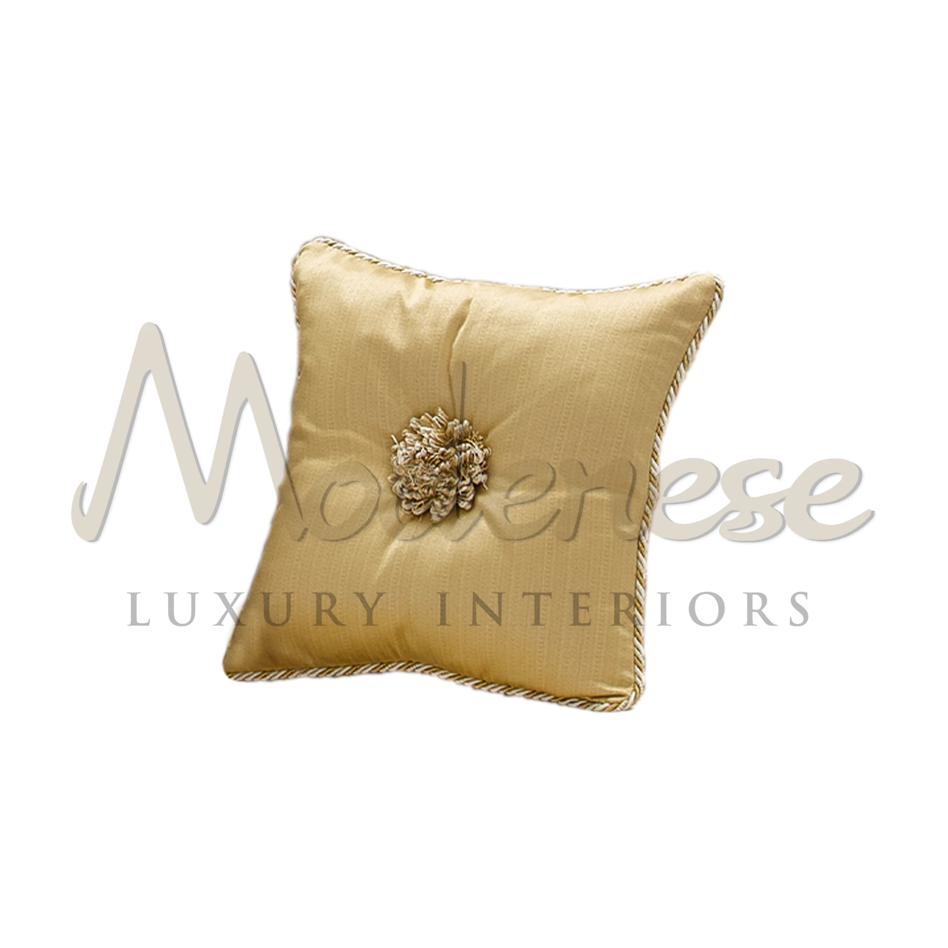 Gold Pillow by Modenese: Immerse in luxury with sumptuous textures and exquisite patterns, adding opulence to your room.