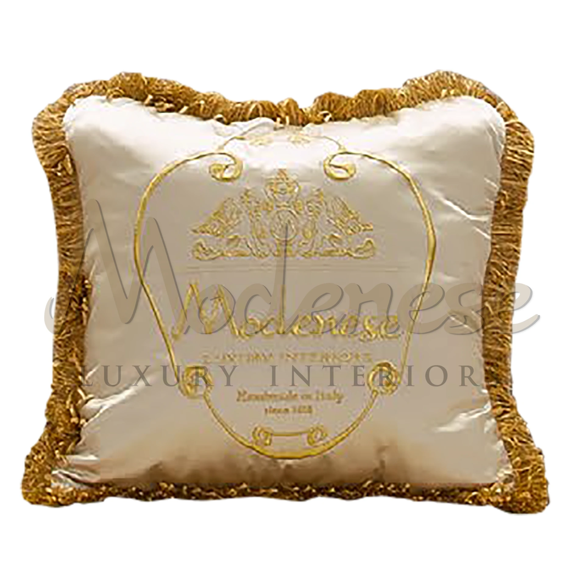Designer Modenese Pillow: A testament to exquisite craftsmanship, representing the highest standards of quality and elegance.