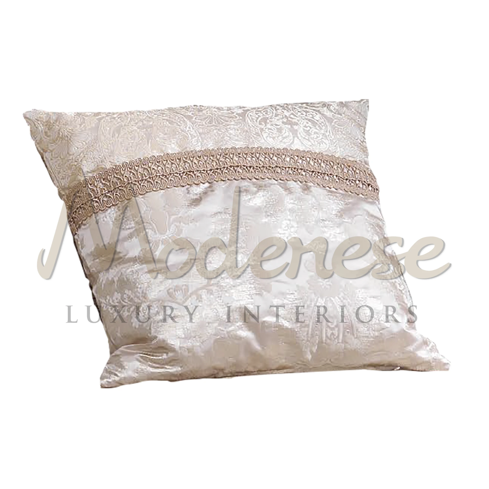 Exquisite Pillow: A masterpiece of design, blending elegance with opulence in Modenese Furniture's detailed craftsmanship.
