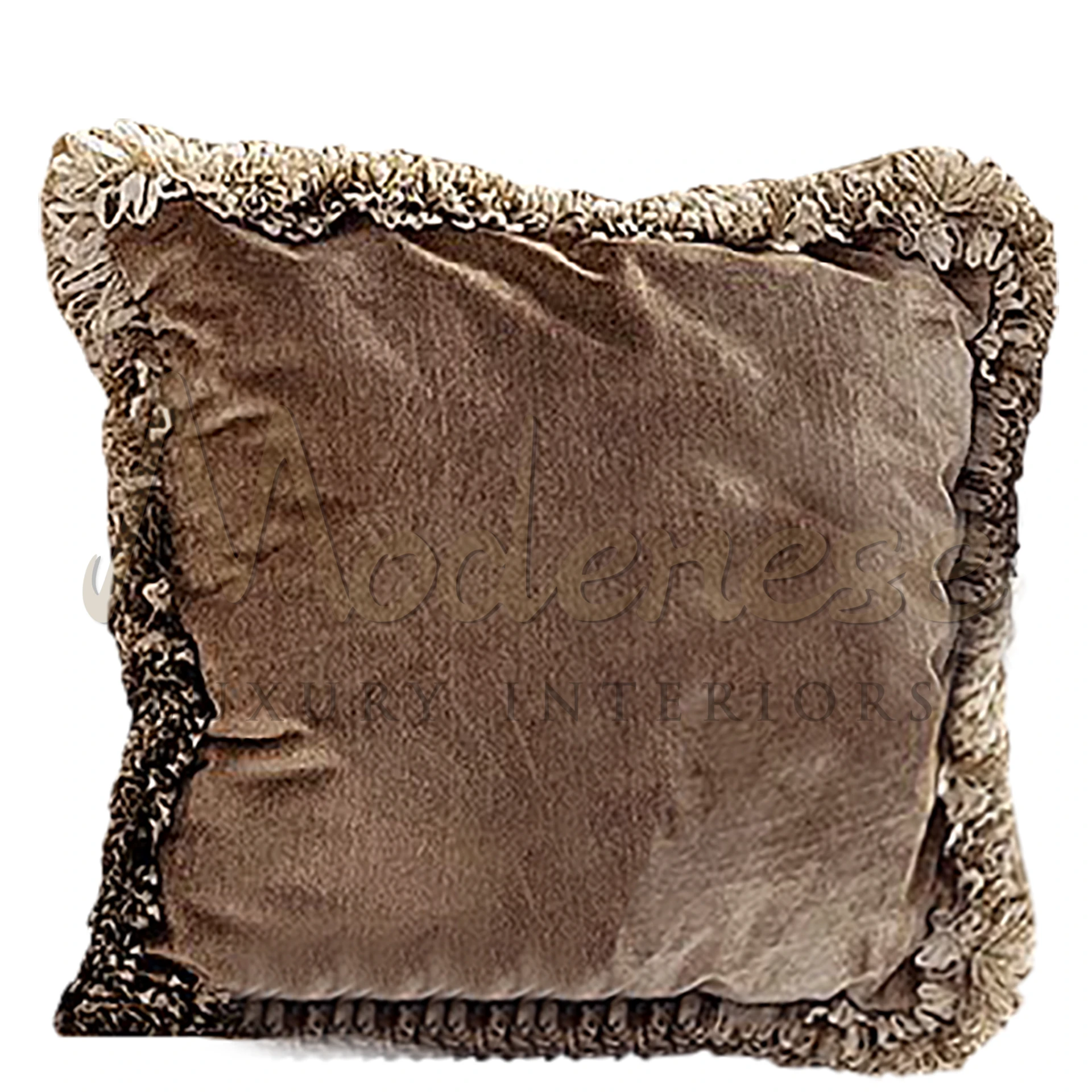 Classical Brown Pillow with clean lines and refined proportions, showcasing Italian luxury and traditional aesthetics.