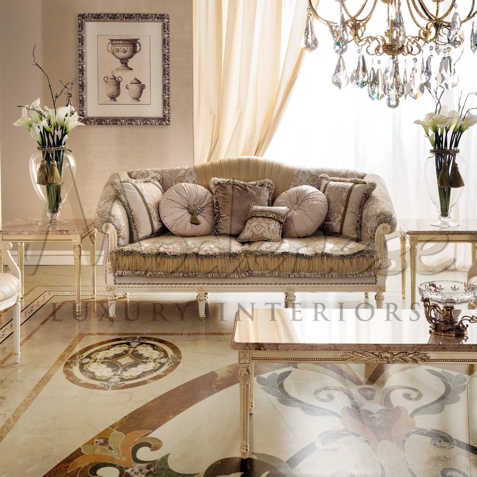 Luxury Classical Brown Pillow, a blend of classical design and Italian craftsmanship, with a focus on refined elegance.